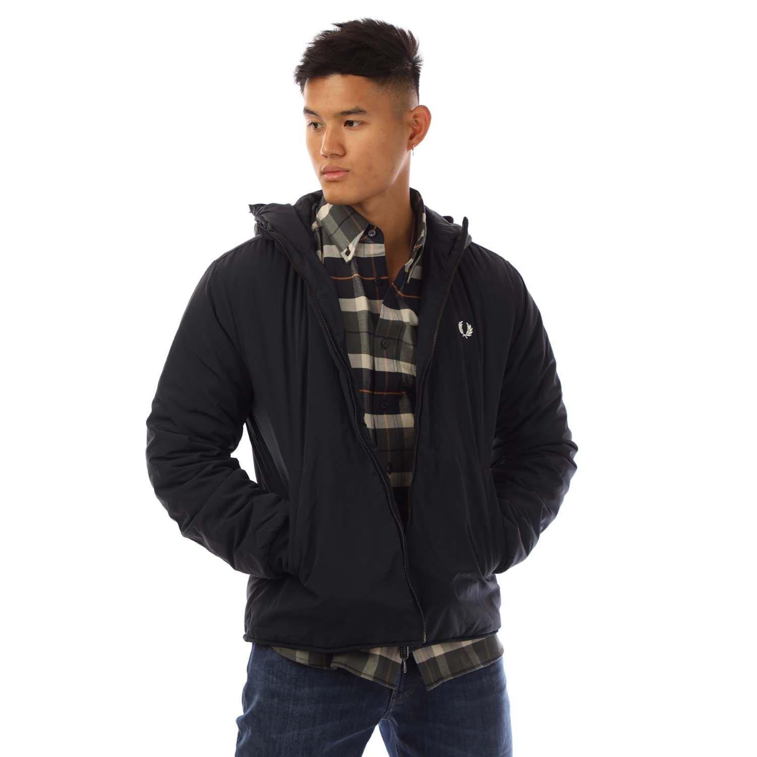 Navy - Fred Perry - Zip-In Liner Parka Jacket - 5