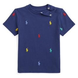 Polo Ralph Lauren Pony Print Cotton T Shirt Infants