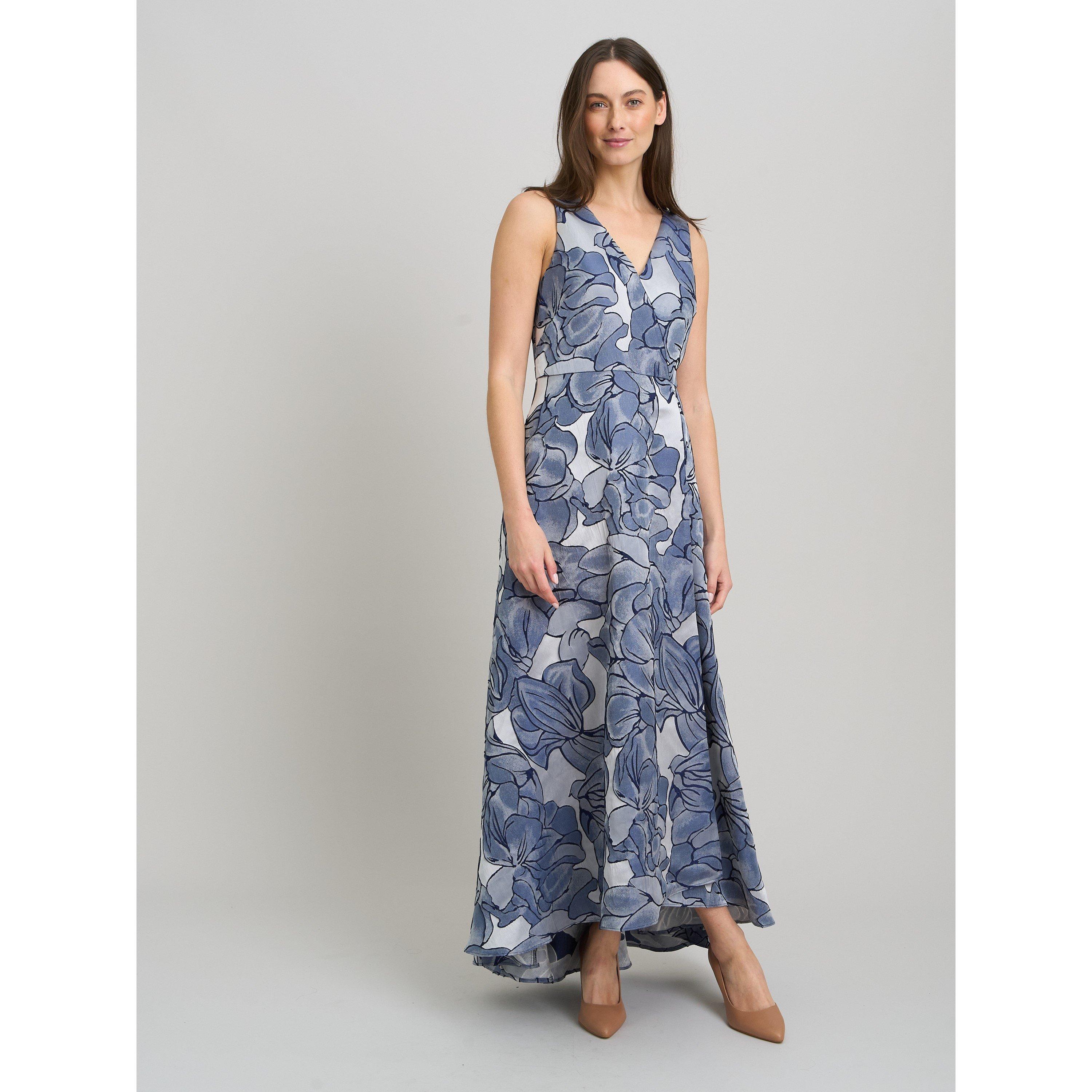 Gina Bacconi Women's Montana Jacquard Dress - Blue - 16