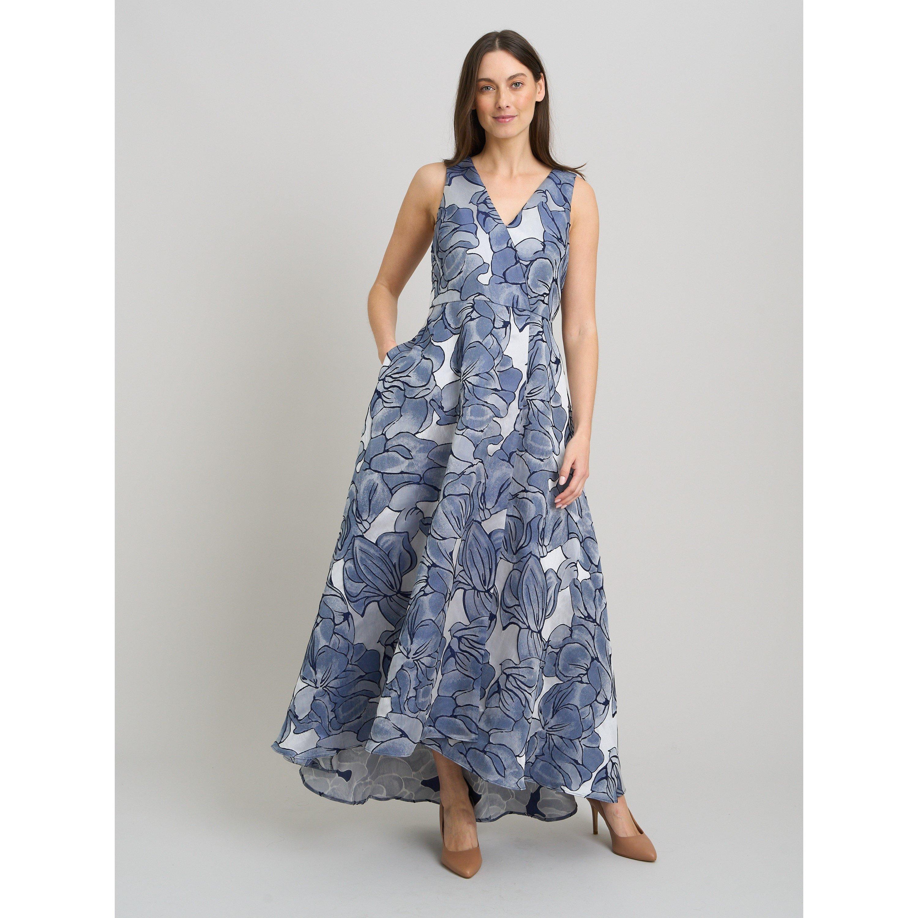 Blue - Gina Bacconi - Montana Jacquard Dress - 6