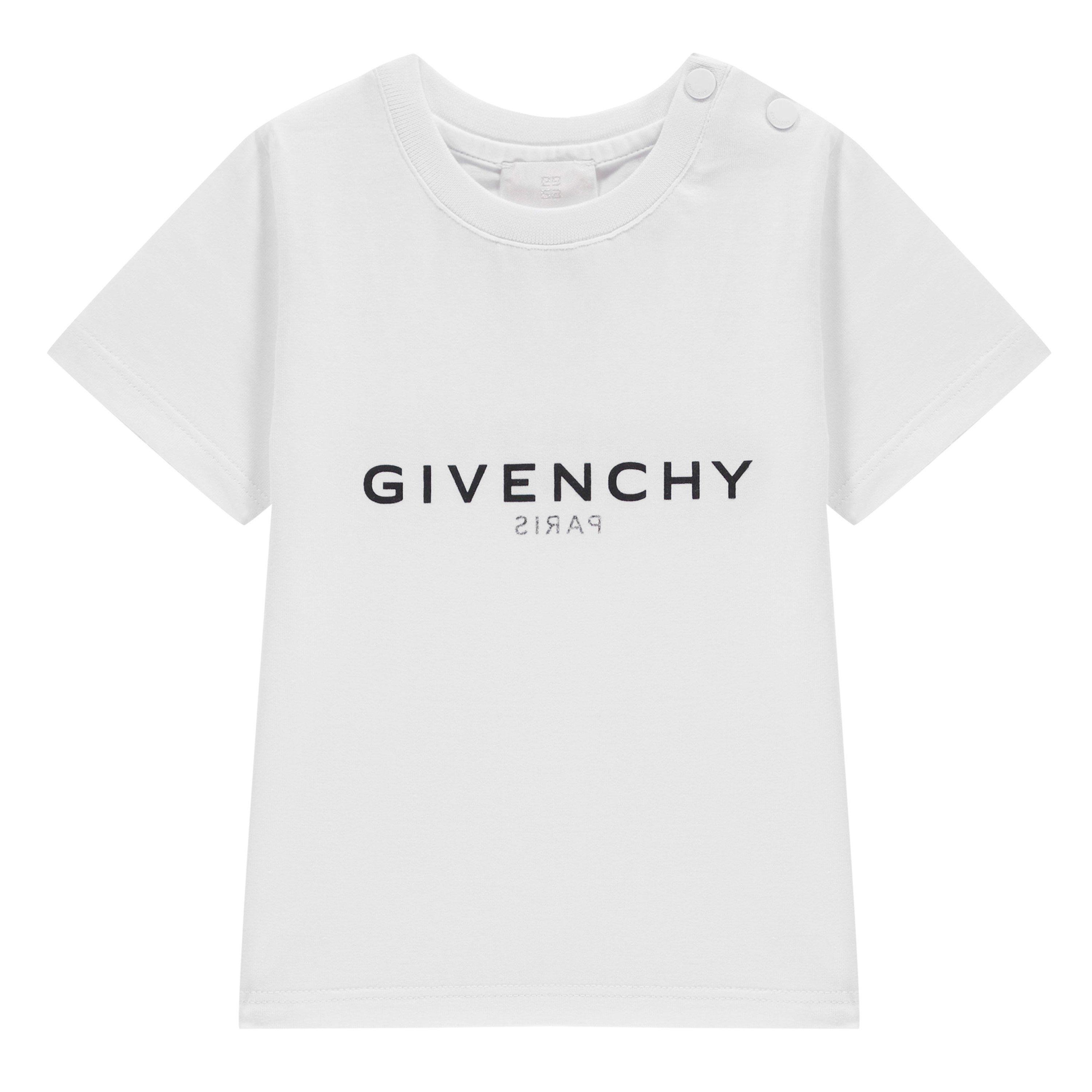 White 10P - GIVENCHY - Kids' Logo Regular Fit T-Shirt - 1