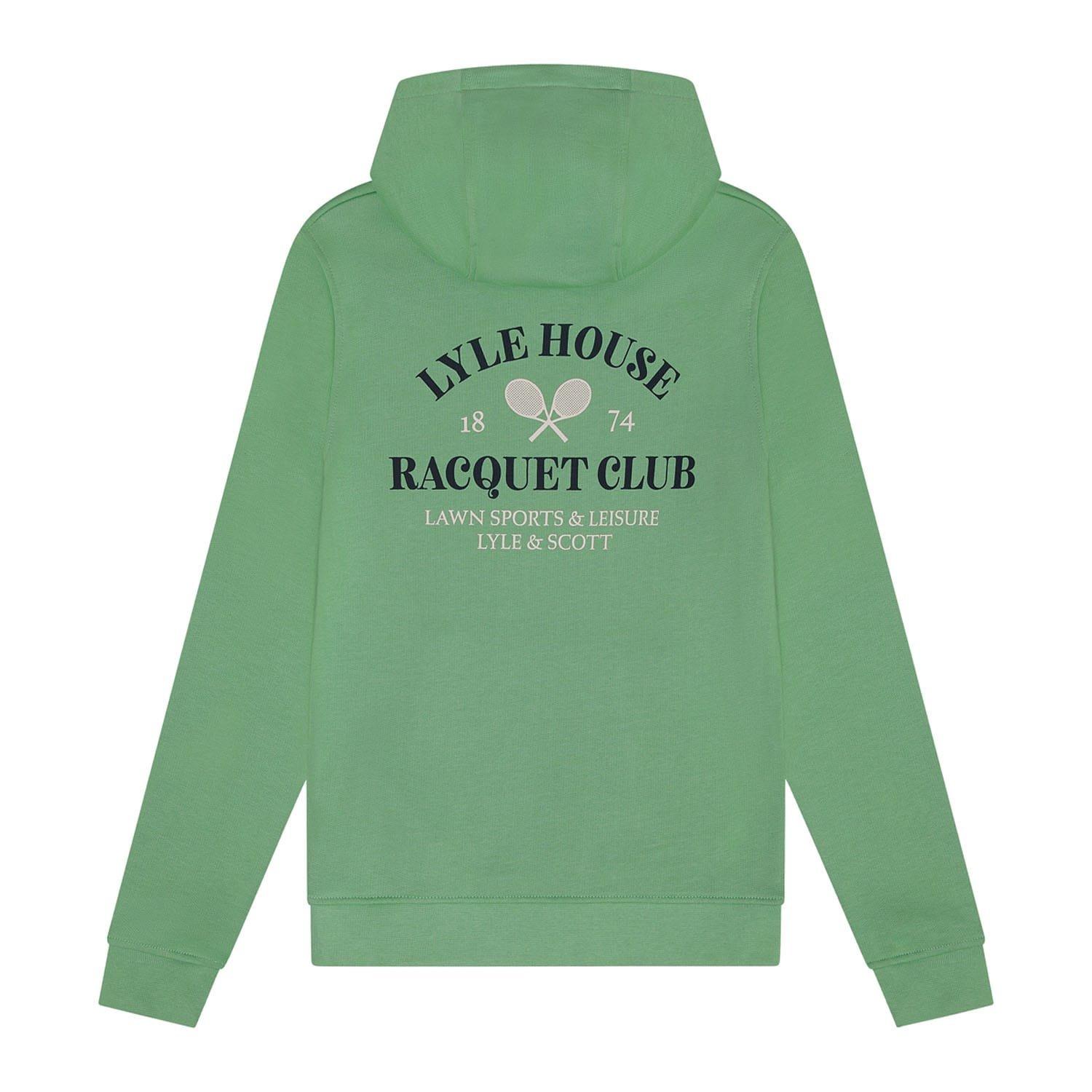Green - Lyle and Scott - Racquet Club Graphic Hoodie - 2