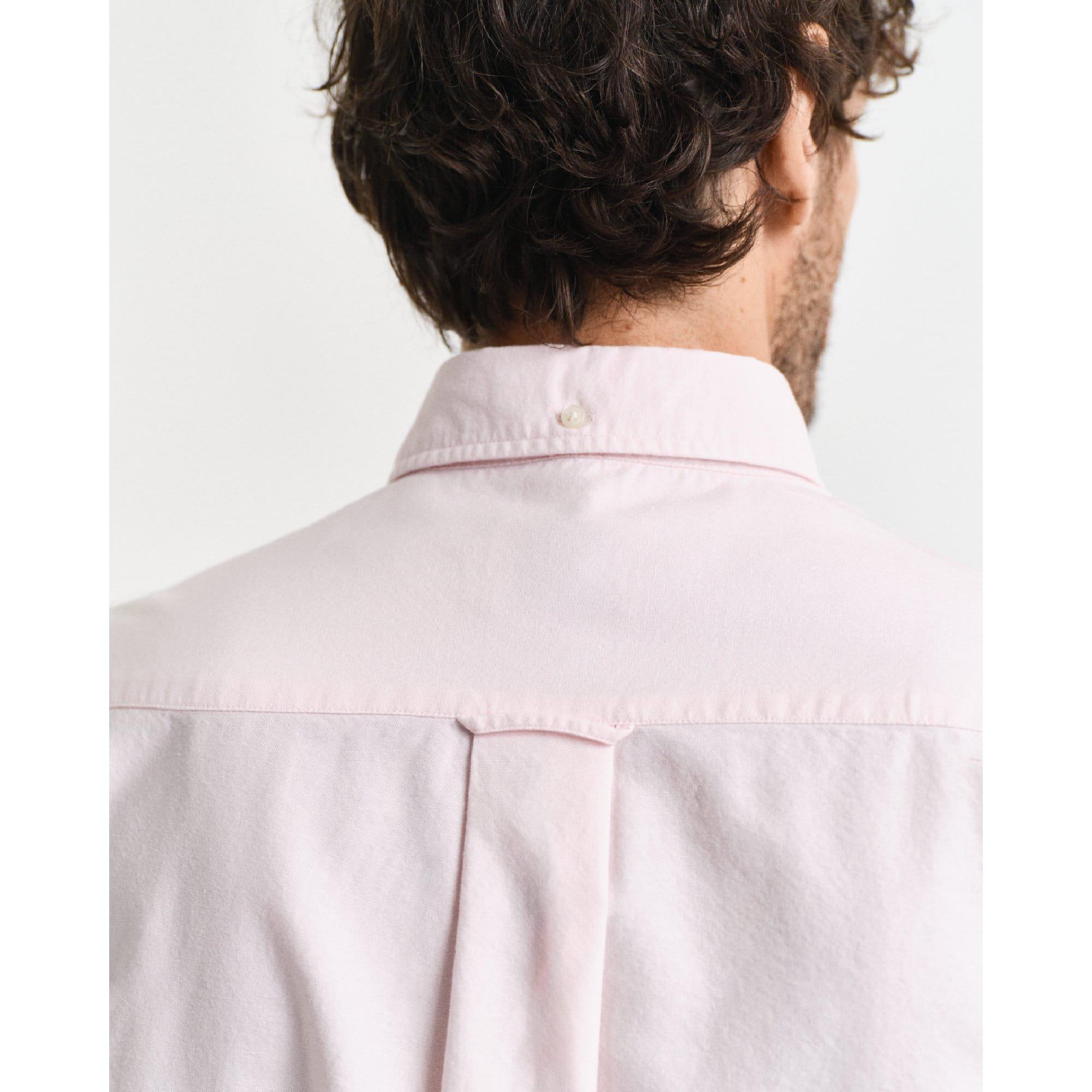 Pink - Gant - Regular-Fit Classic Short Sleeves Oxford Shirt - 3