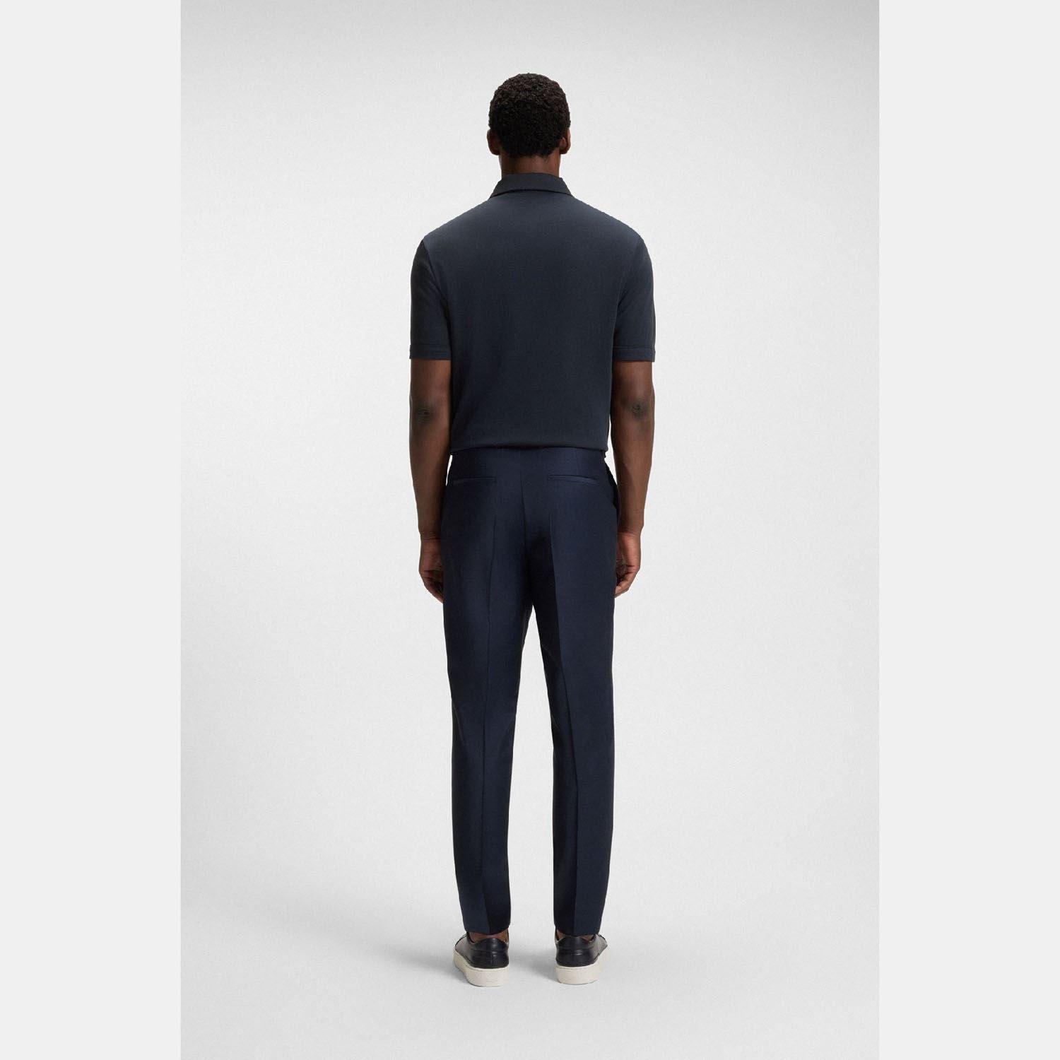 Dark Blue - Boss - H-Paras 57 Zip-Neck Polo Shirt - 5