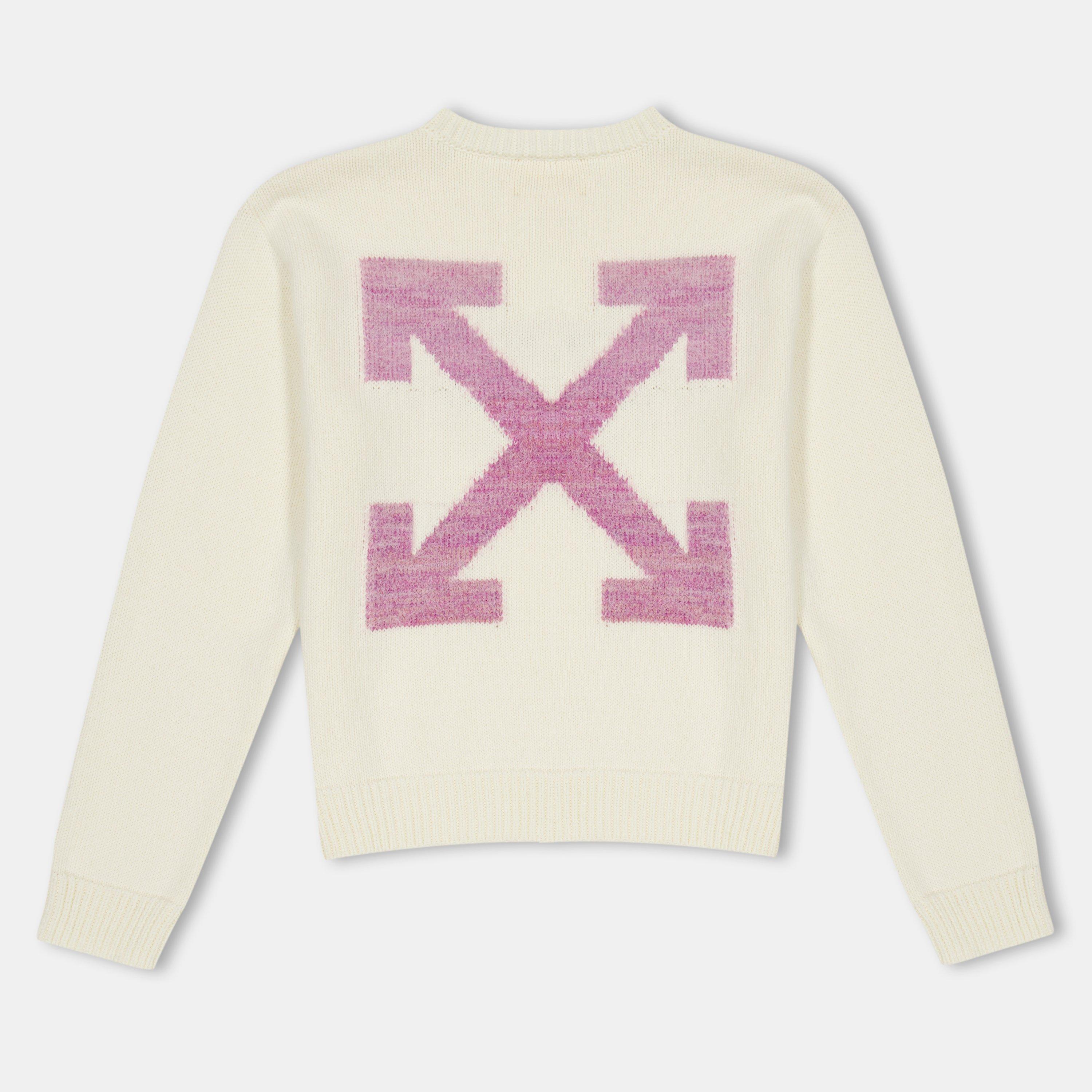 Cream Pnk 033C - Off White - Kids' Logo Knitted Top - 2