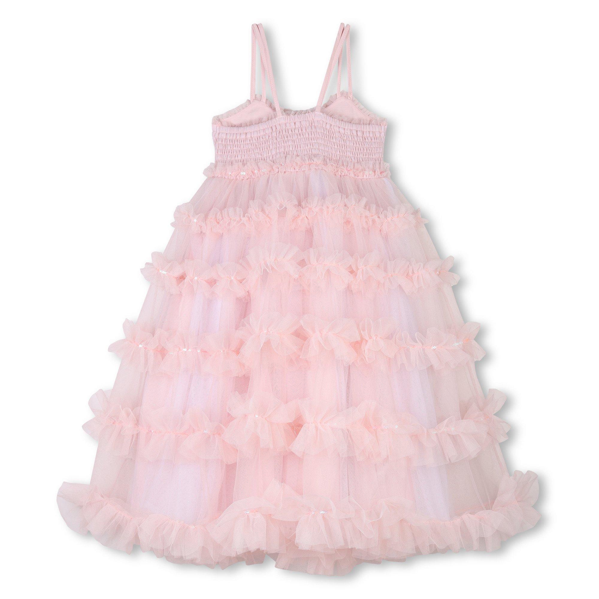Pale Pink 45X - Billieblush - Kids' Ruffle Tulle Maxi Dress - 2