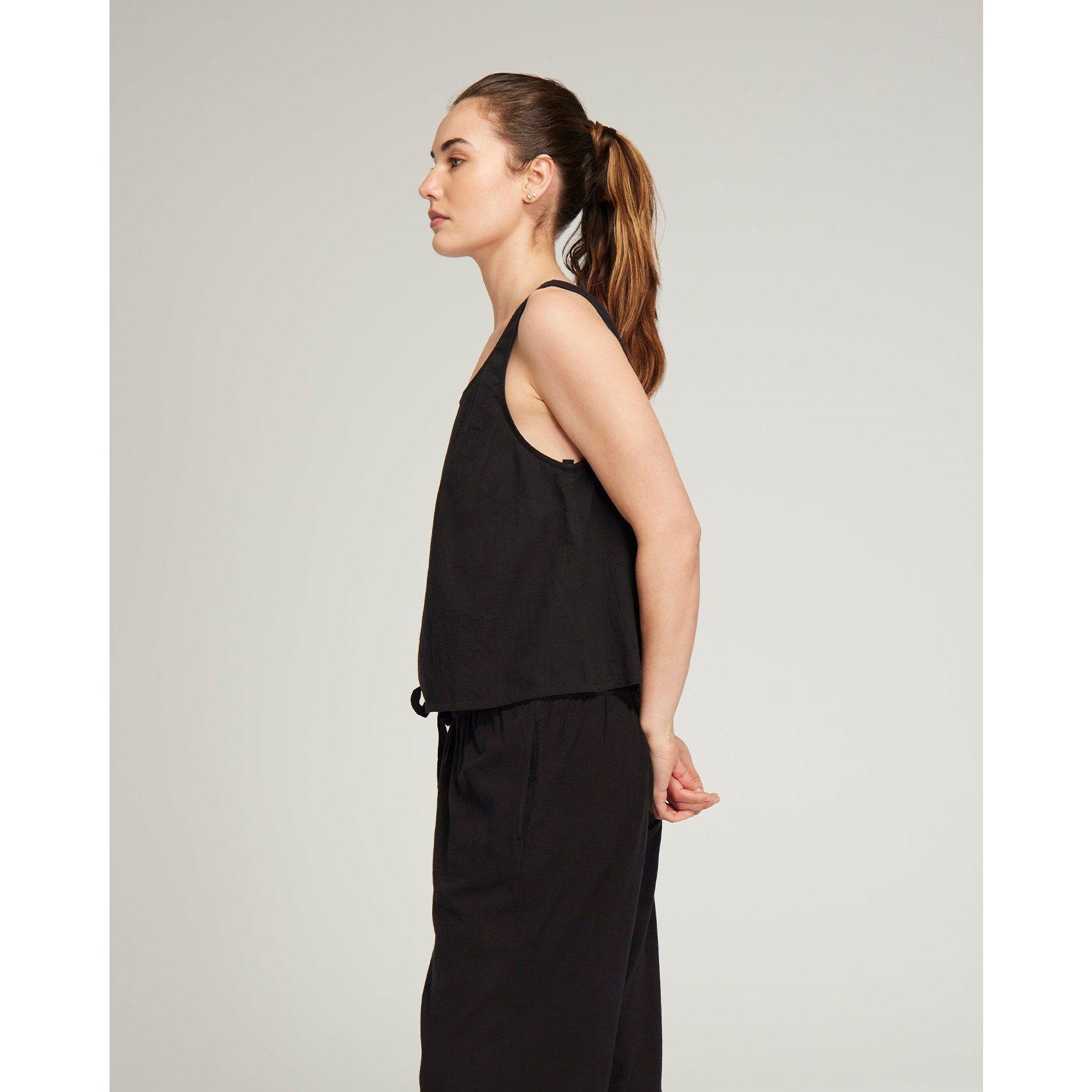 Black - Nudea - TANK ORGANIC COTTON GAUZE - 2