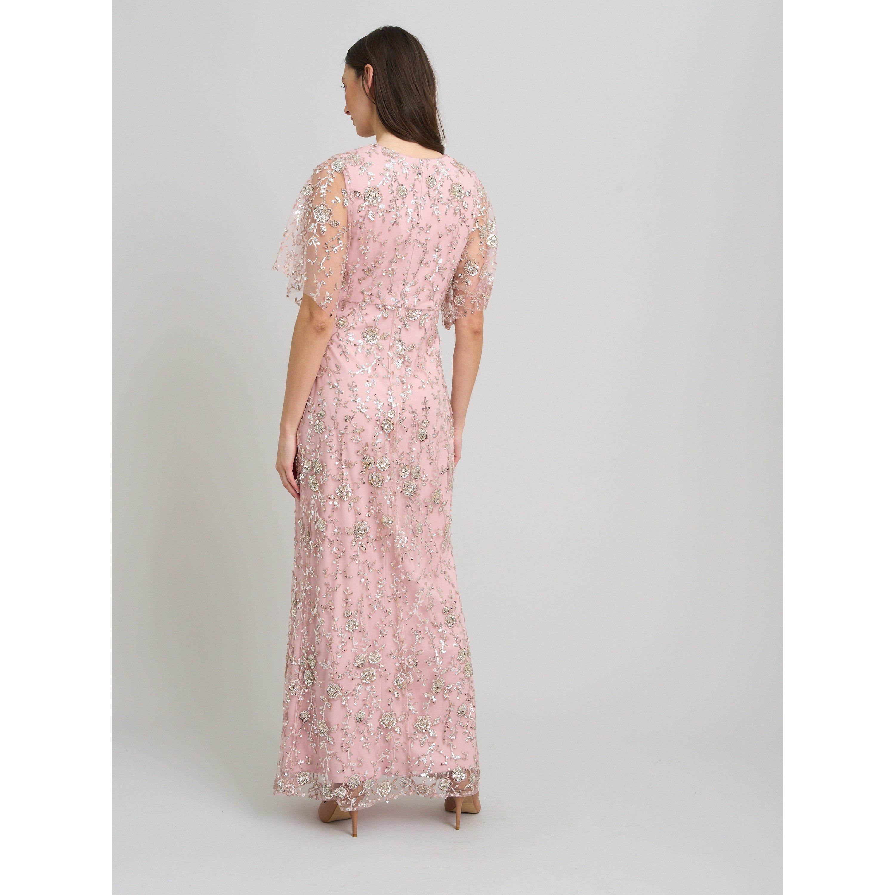 Blush - Gina Bacconi - Myla Beaded Maxi Dress - 3