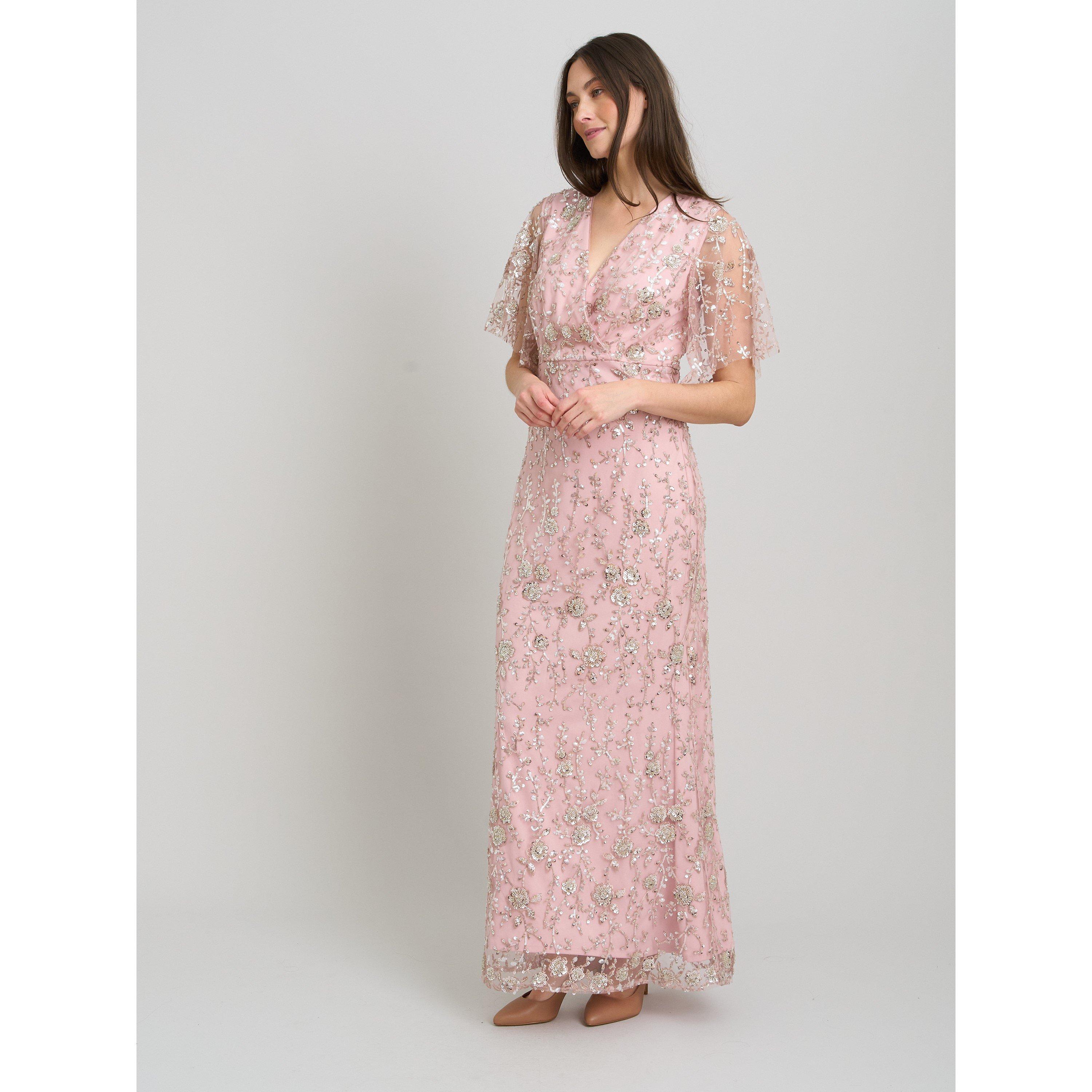 Blush - Gina Bacconi - Myla Beaded Maxi Dress - 4