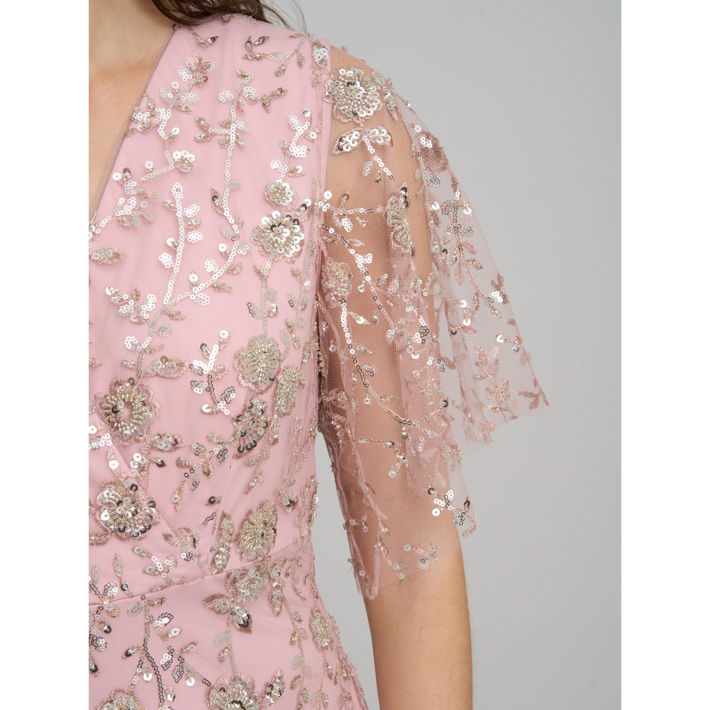 Blush - Gina Bacconi - Myla Beaded Maxi Dress - 5