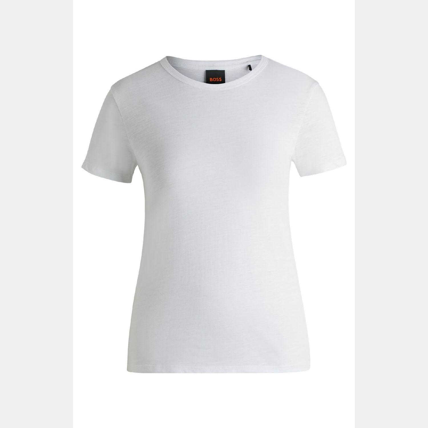 White - Boss - C Elsa Regular-Fit T-Shirt in Slub Cotton - 1
