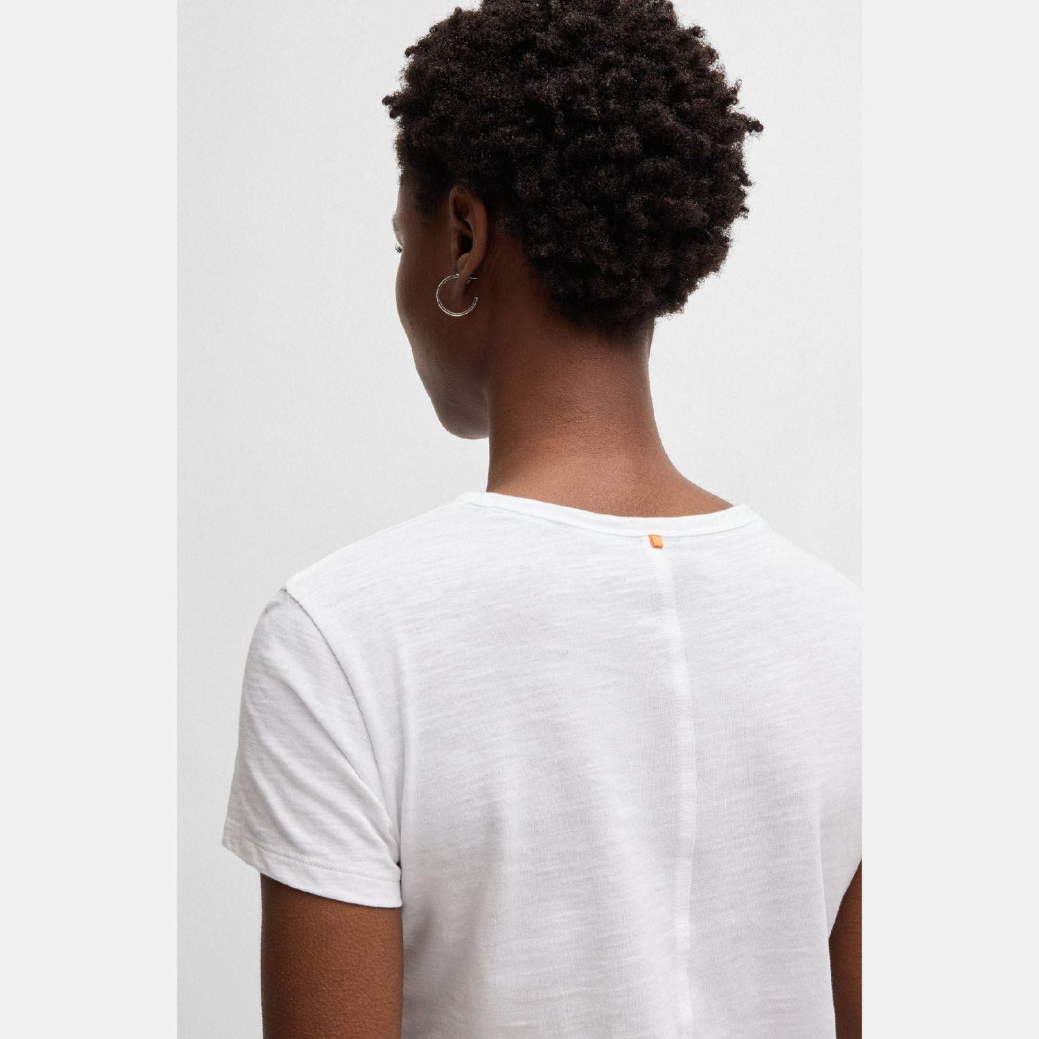 White - Boss - C Elsa Regular-Fit T-Shirt in Slub Cotton - 3