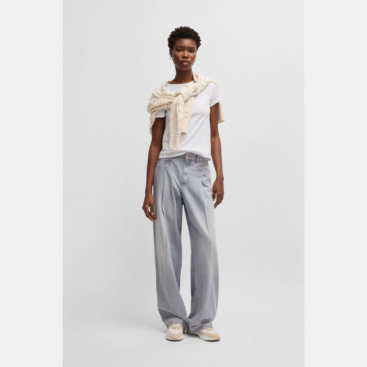 White - Boss - C Elsa Regular-Fit T-Shirt in Slub Cotton - 4