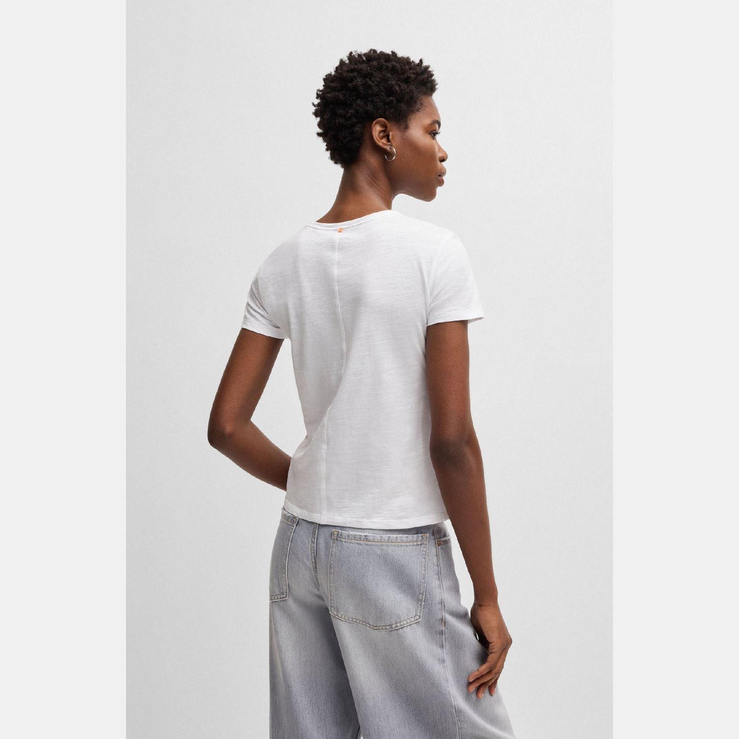 White - Boss - C Elsa Regular-Fit T-Shirt in Slub Cotton - 5