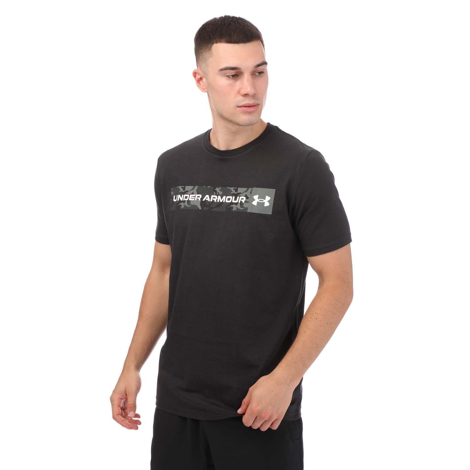 Black - Under Armour - Camo Chest Stripe Short Sleeve - 1