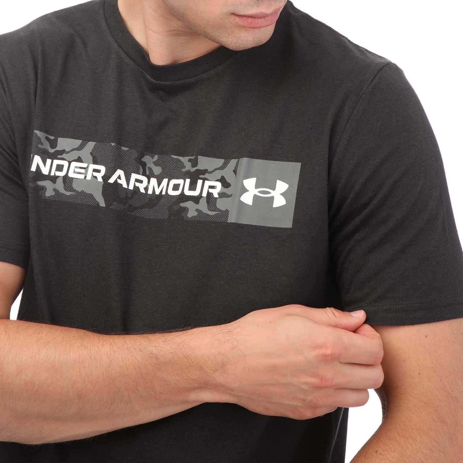 Black - Under Armour - Camo Chest Stripe Short Sleeve - 3