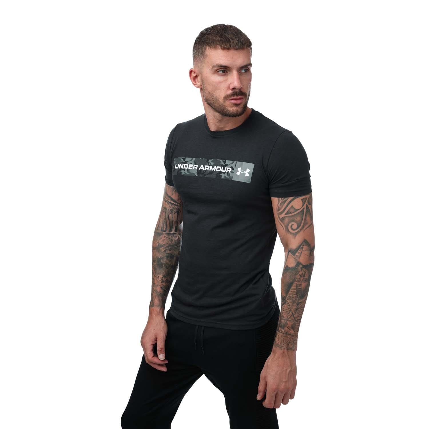 Black - Under Armour - Camo Chest Stripe Short Sleeve - 4