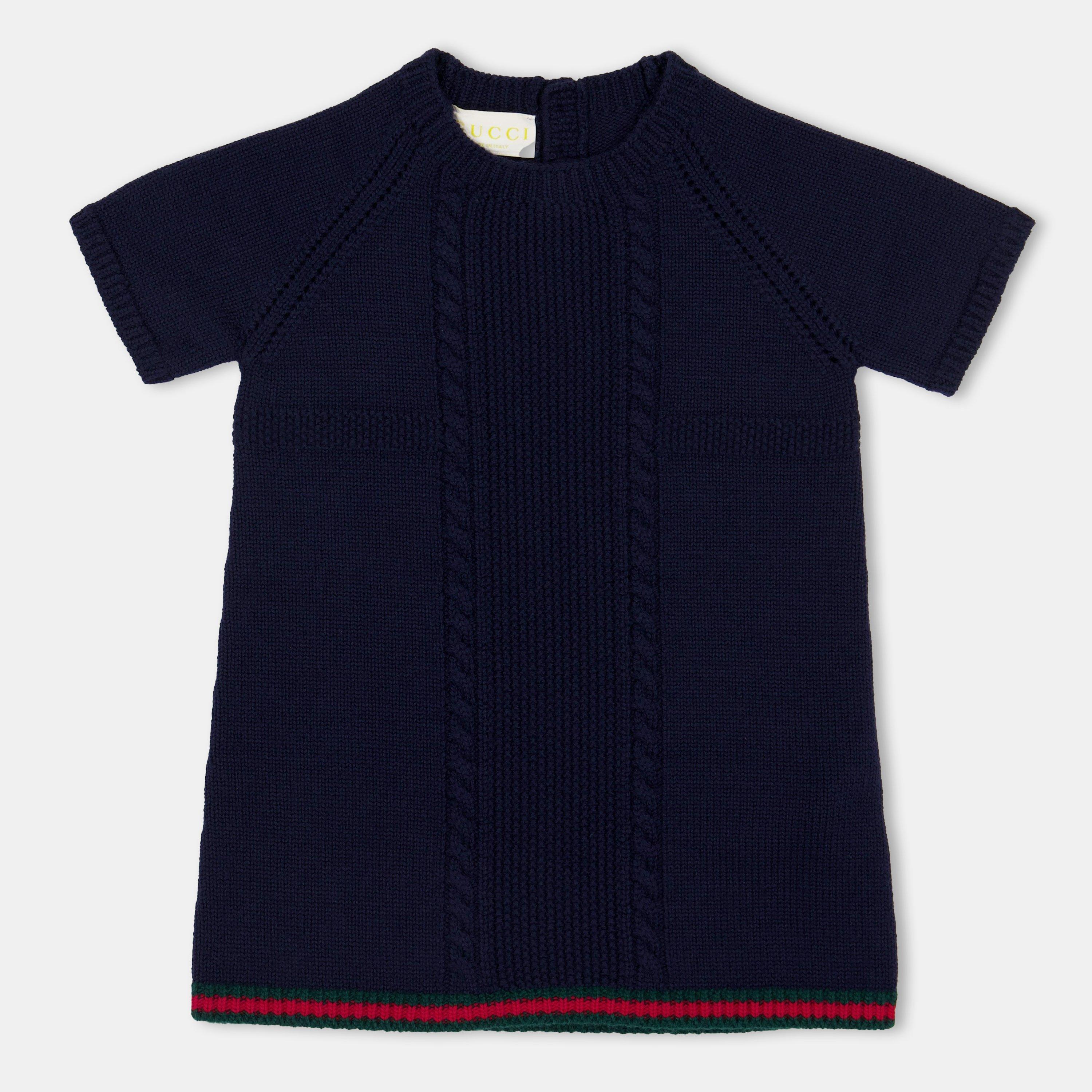 Gucci Kids' Knitted Jumper Dress - Oltremare 4180 - Size 24M