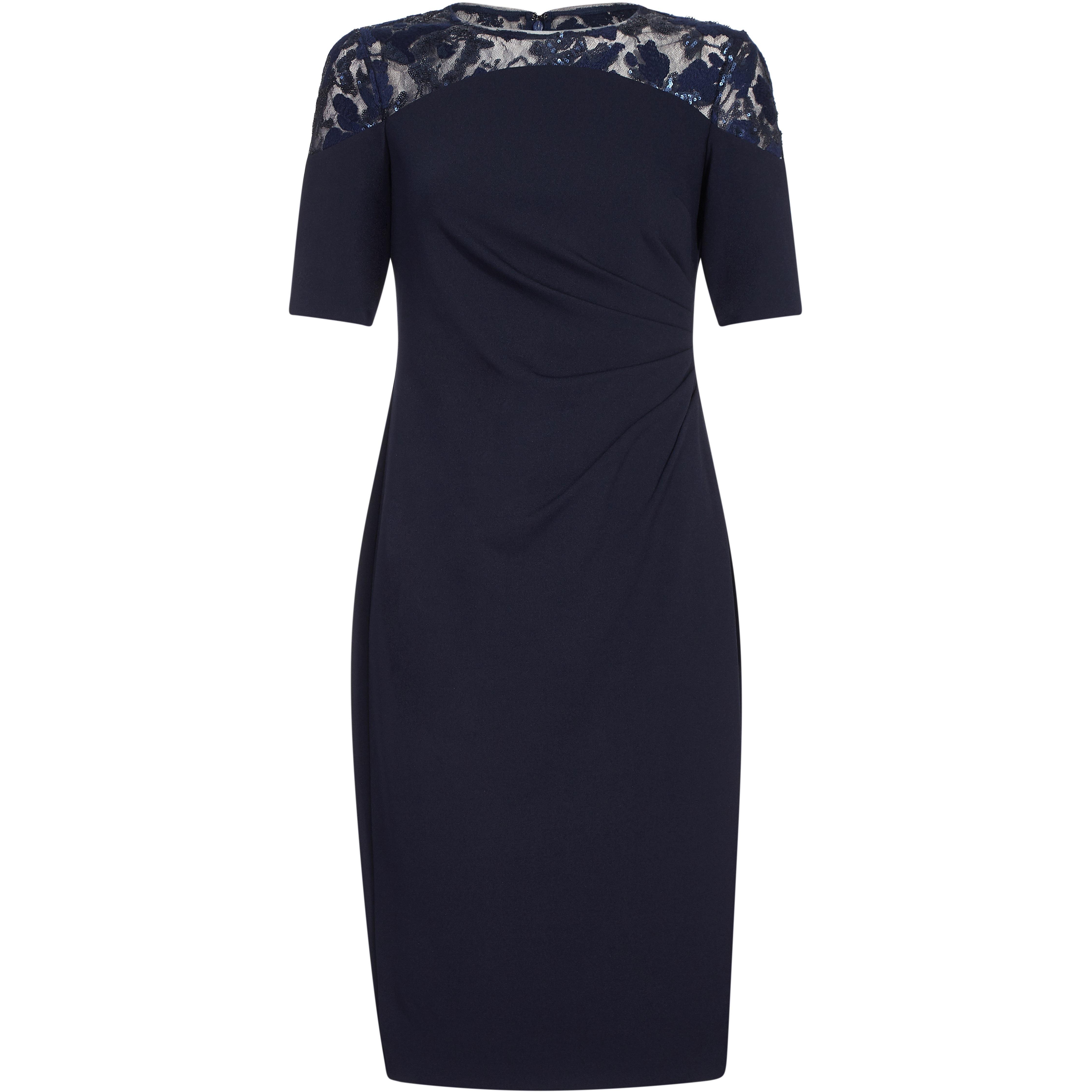 Midnight - Adrianna Papell - Crepe Short Dress - 1