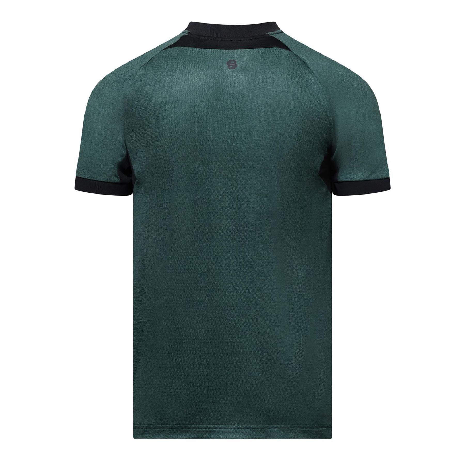 Green - Boss - Zip-Neck Mesh Polo Shirt - 2