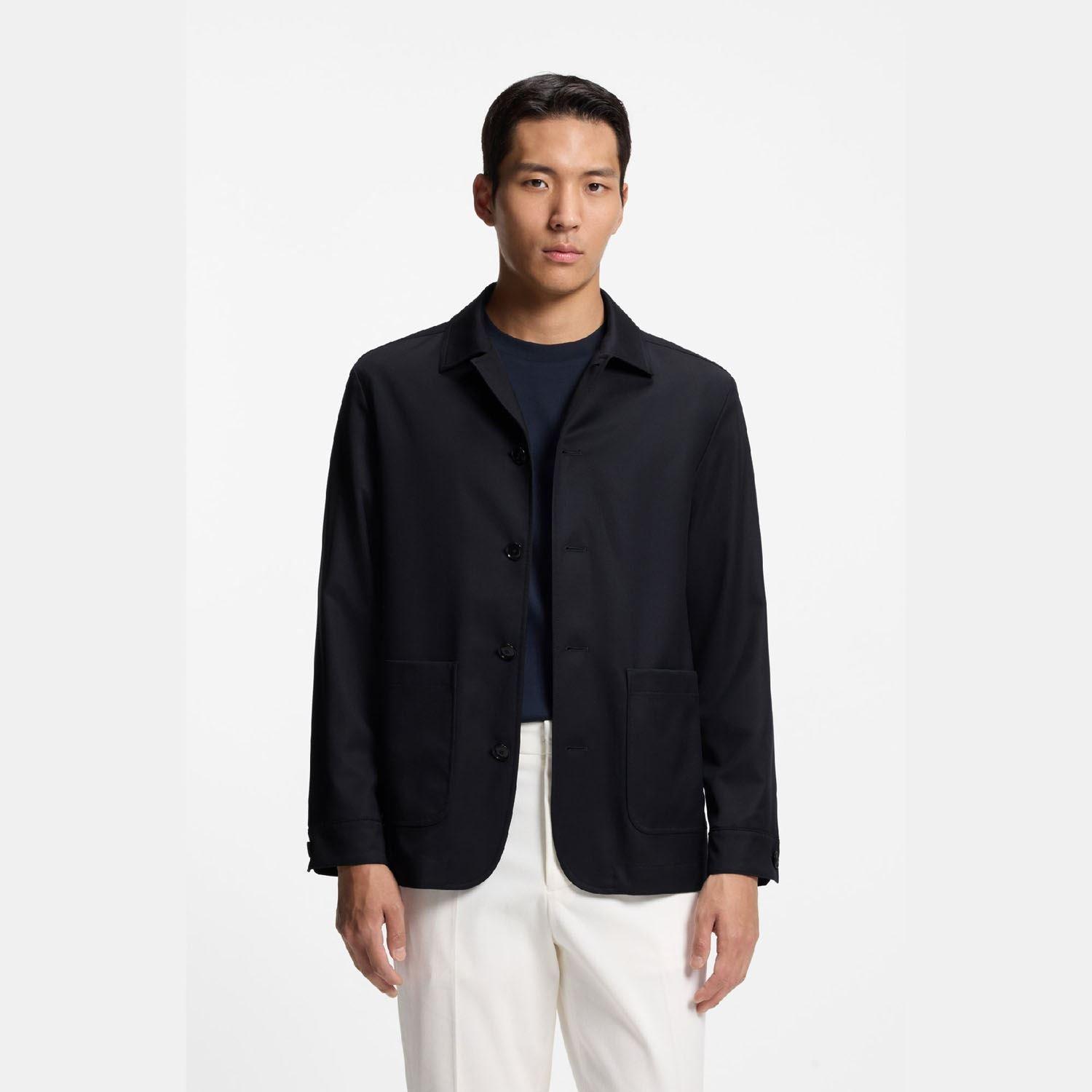 Dark Blue - Boss - H-Carper-2PP-253 Relaxed Fit Overshirt - 2