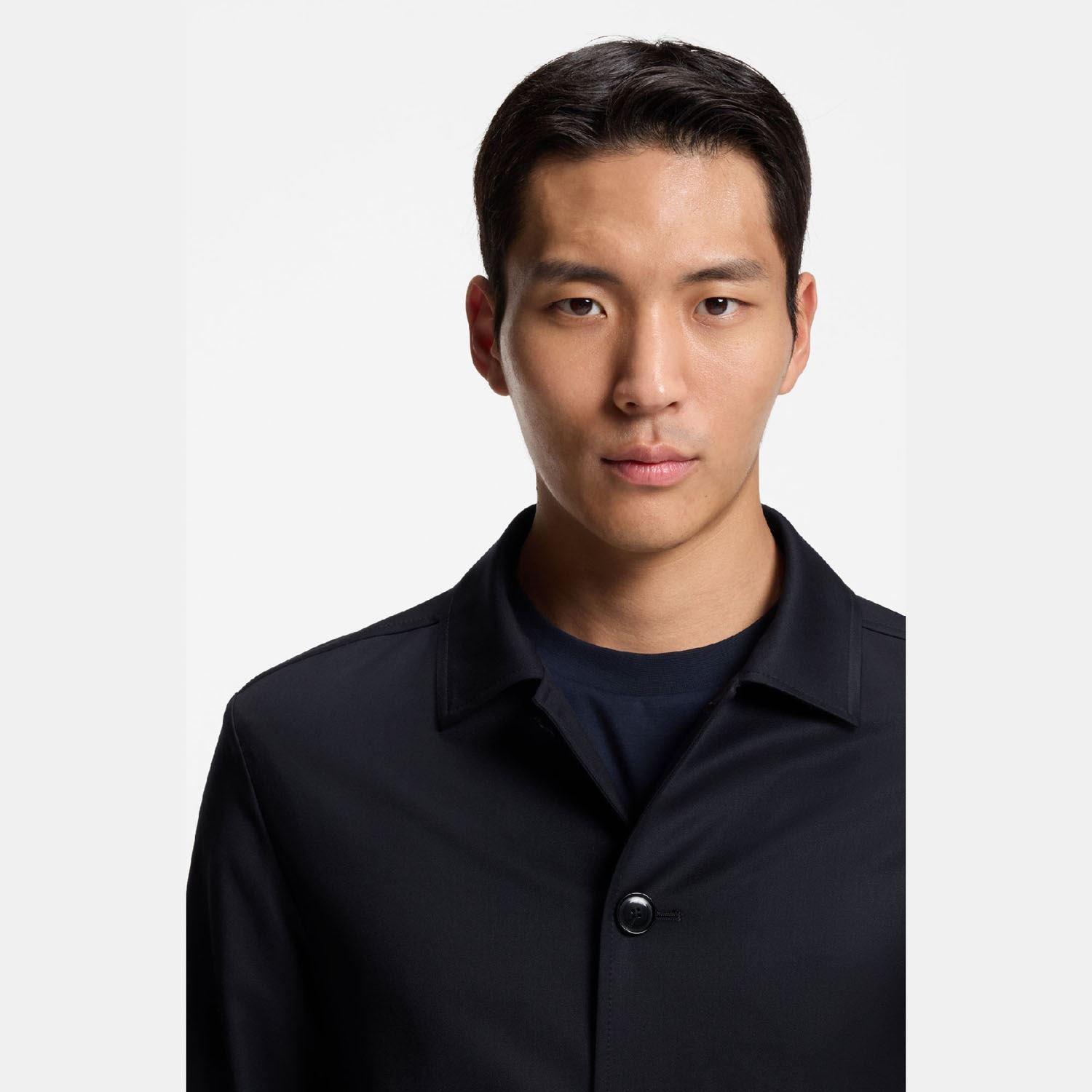 Dark Blue - Boss - H-Carper-2PP-253 Relaxed Fit Overshirt - 3