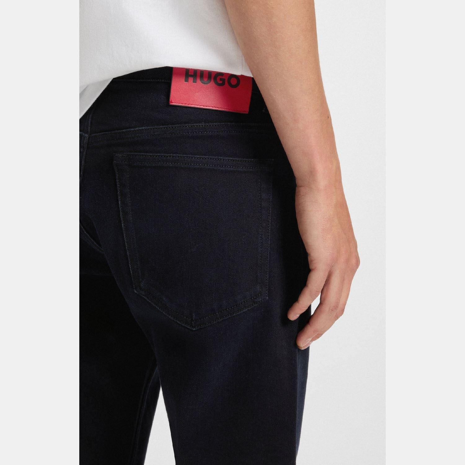 Dark Blue - Hugo - 708 Slim-Fit Jeans in Comfort Stretch Denim - 3