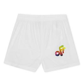 Off White Kids Watercolour Boxers with Elasticated Waistband, Beach Shorts