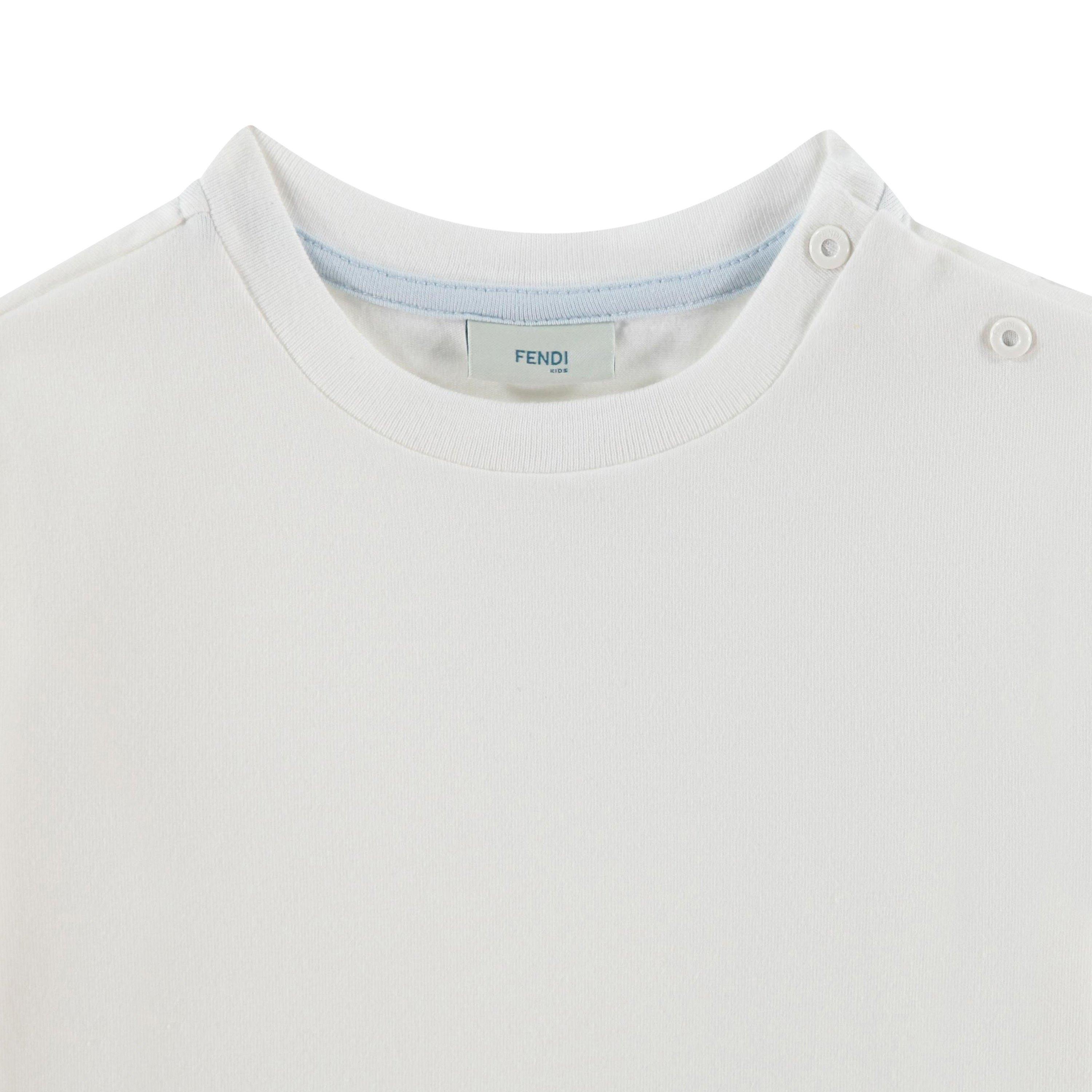 White F0TU9 - Fendi - Ff Sleeve T Shirt Infants - 3