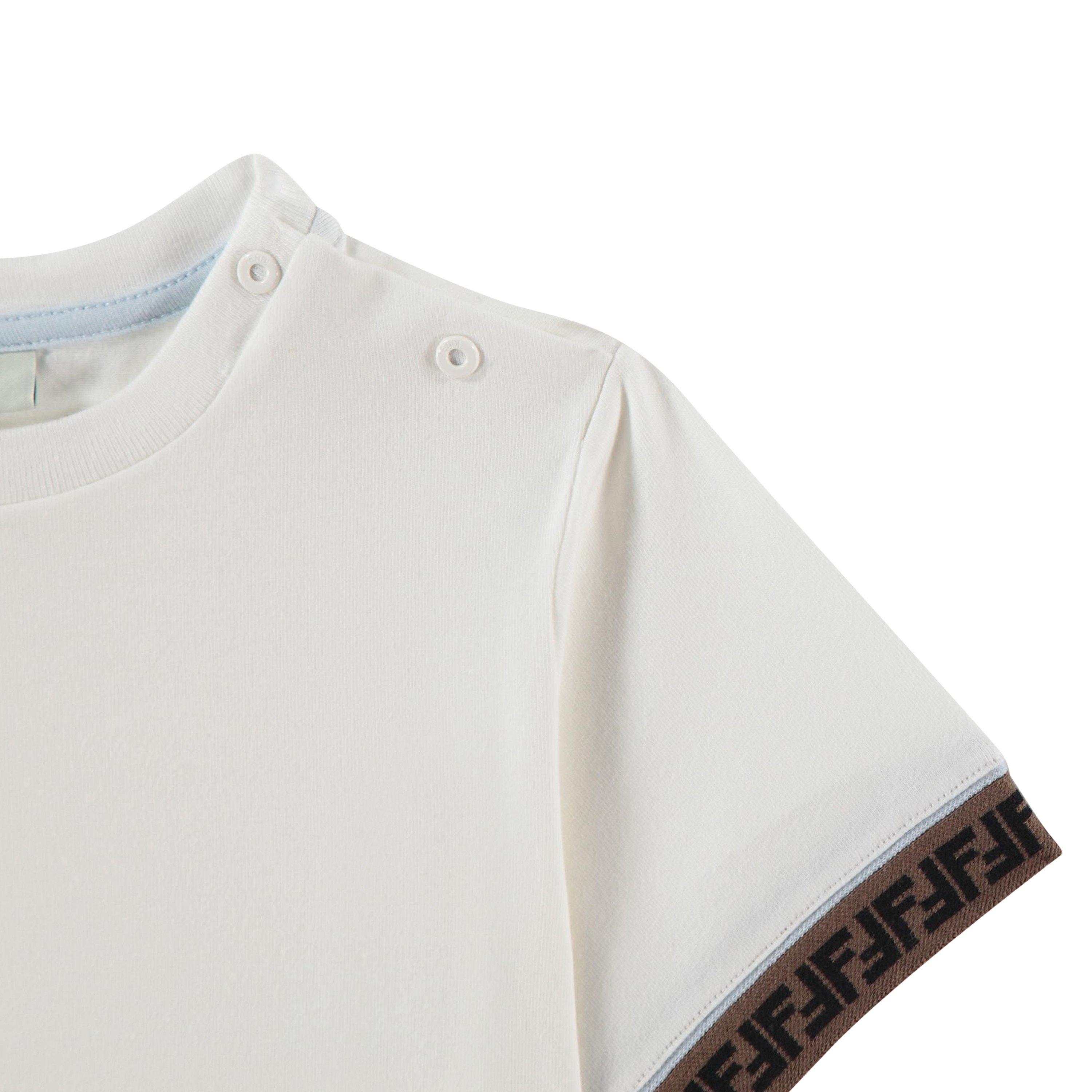 White F0TU9 - Fendi - Ff Sleeve T Shirt Infants - 4