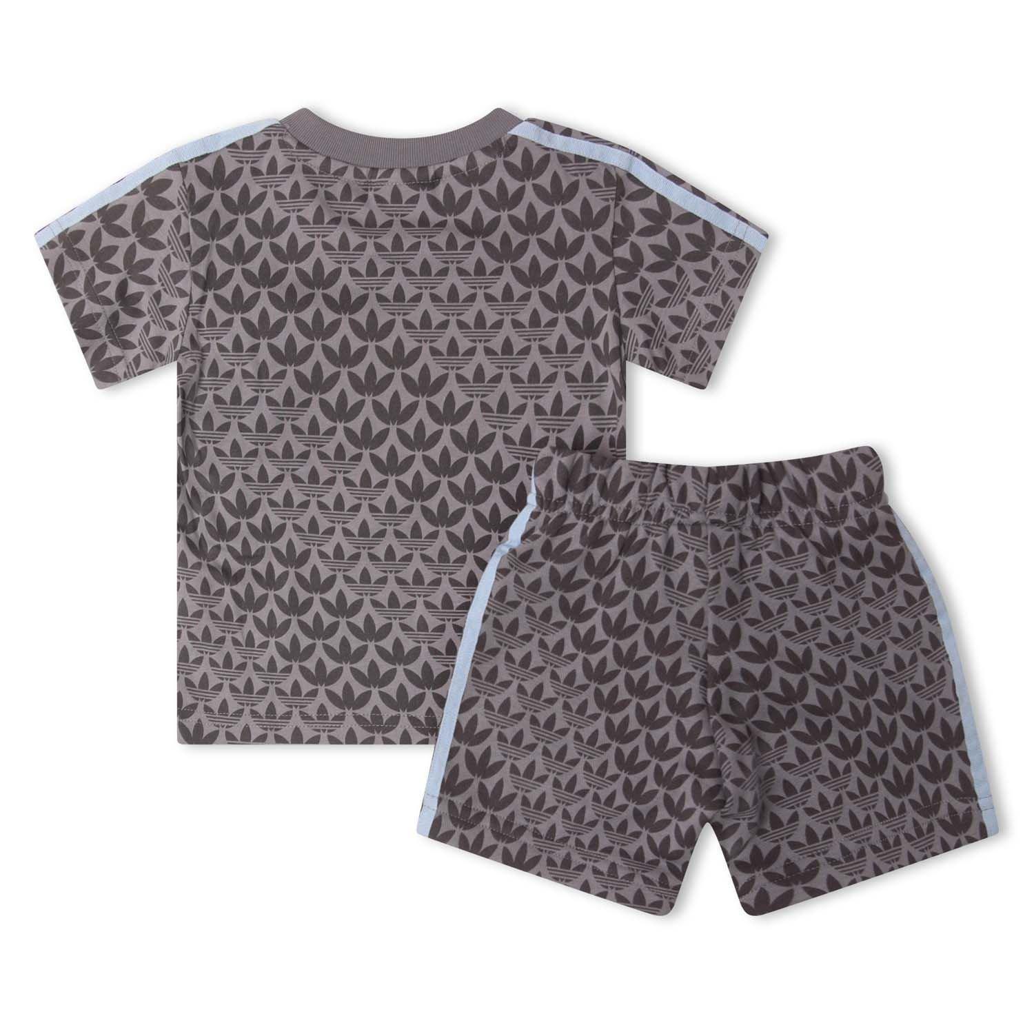 Grey - adidas Originals - T-Shirt and Short Set - 2