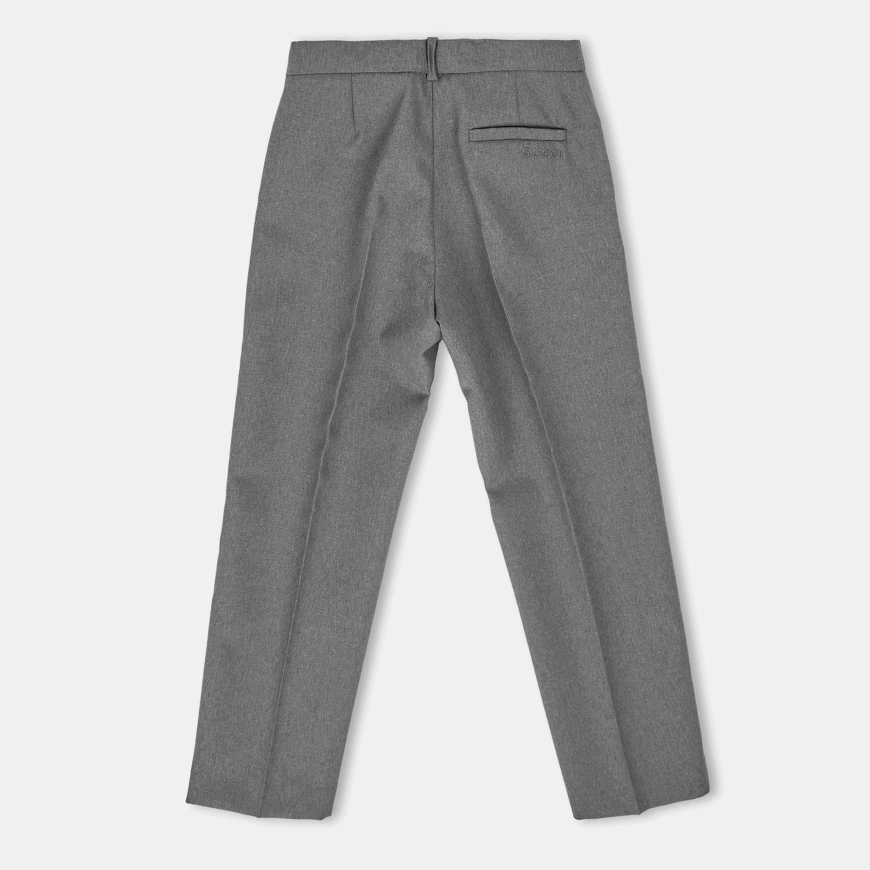 Lgt Grey 1401 - Gucci - Kids' Military Tailored Trousers - 2