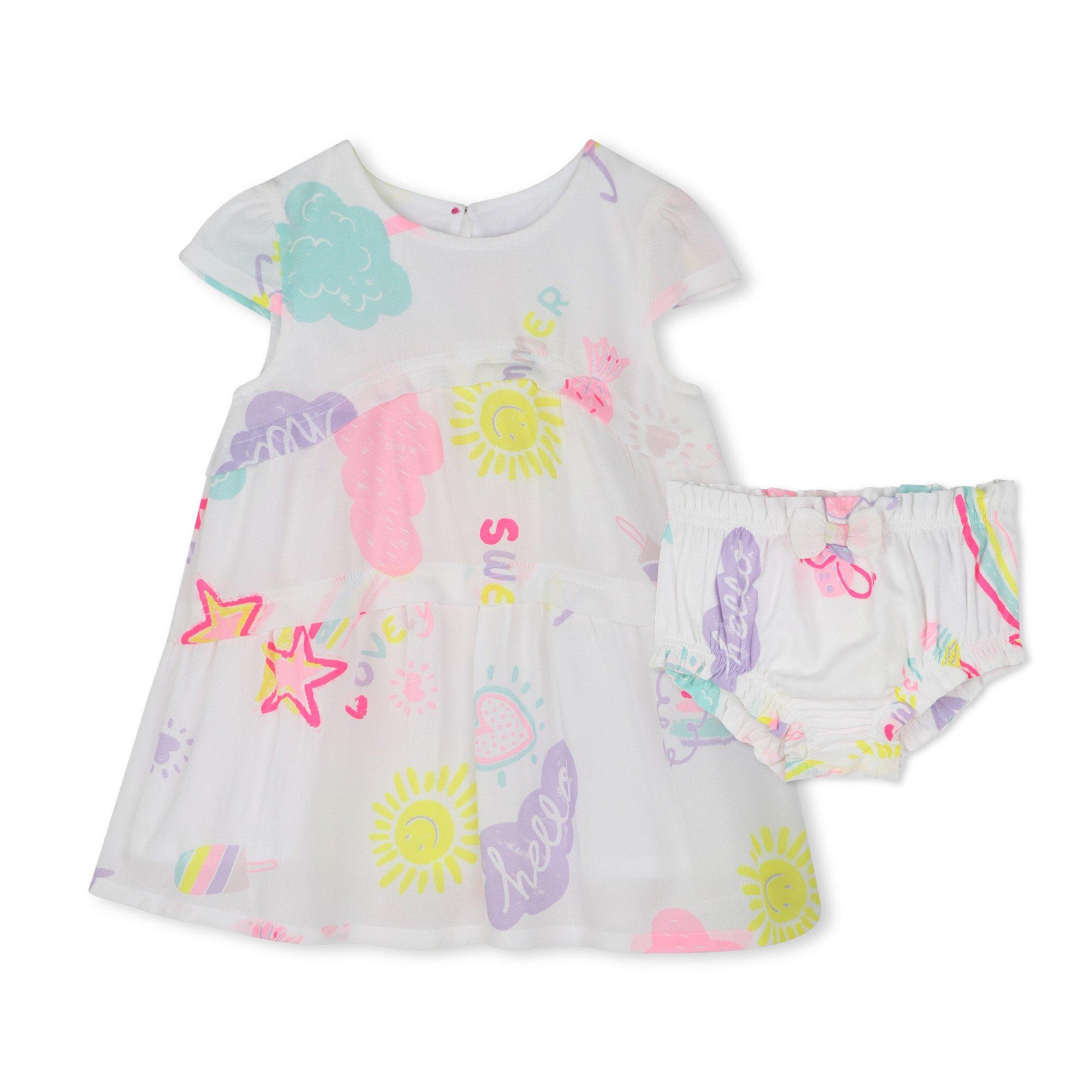 White 10P - Billieblush - Kids' Print Smock Dress - 1