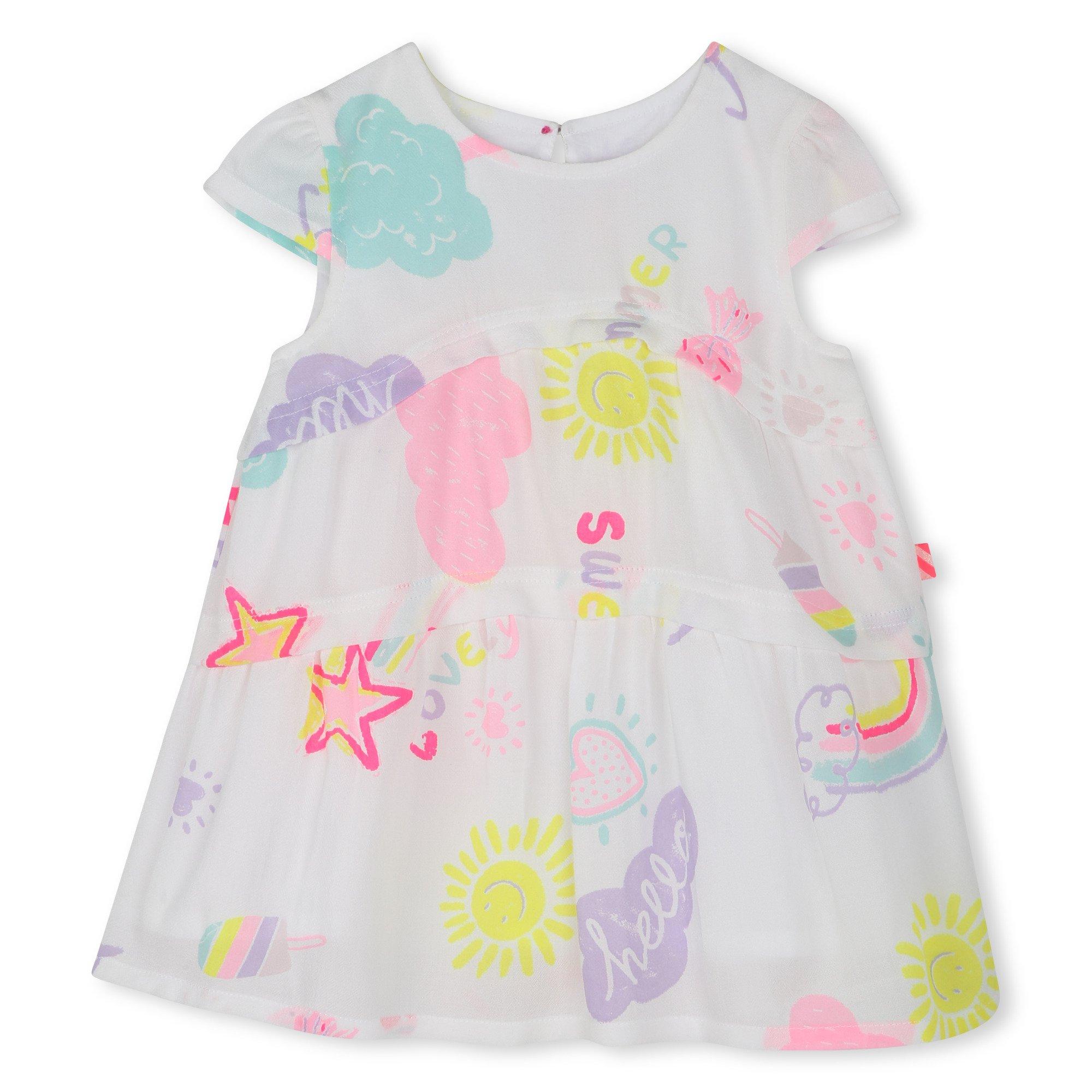 White 10P - Billieblush - Kids' Print Smock Dress - 3