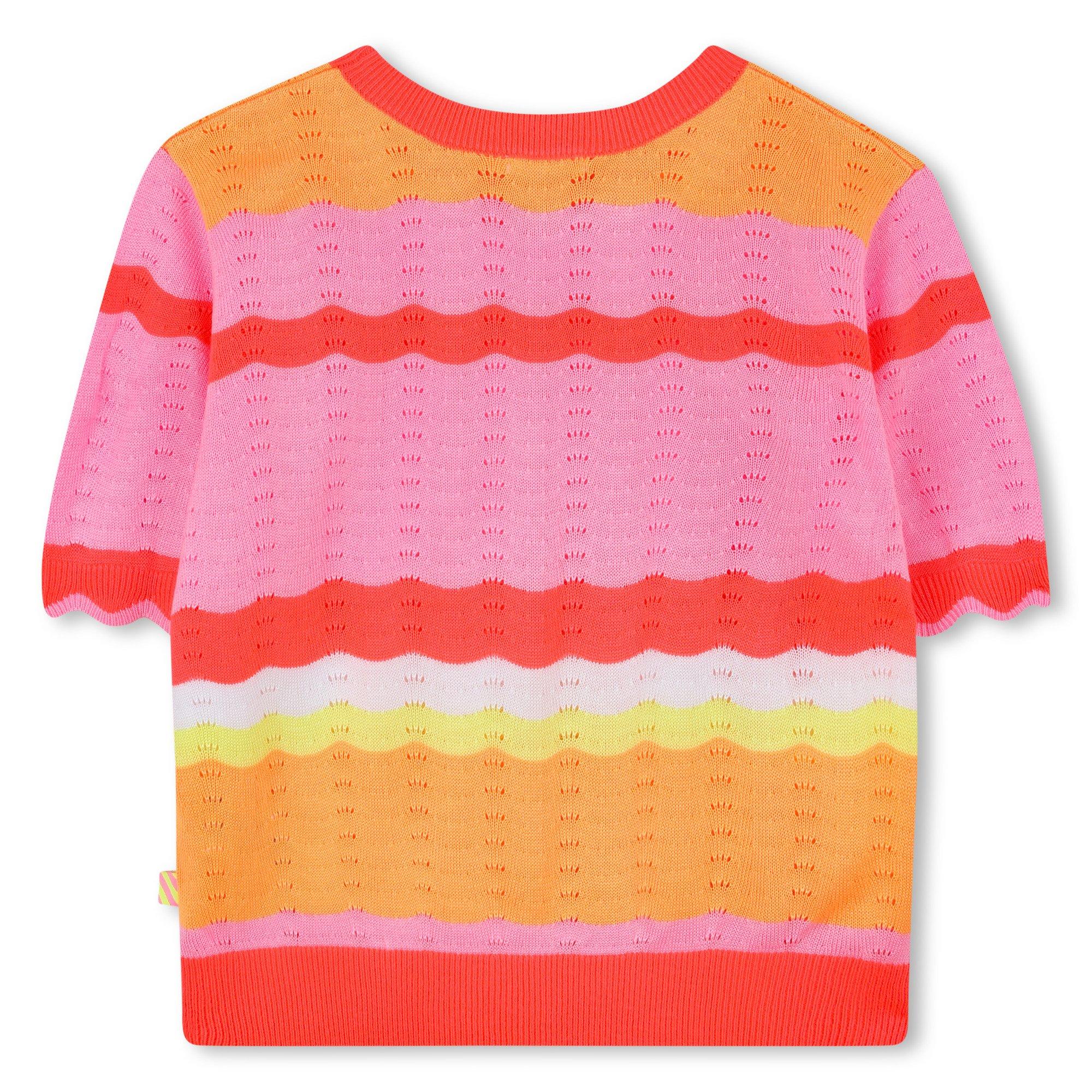 Coral Strpe 41D - Billieblush - Kids' Striped Knitted Top - 2