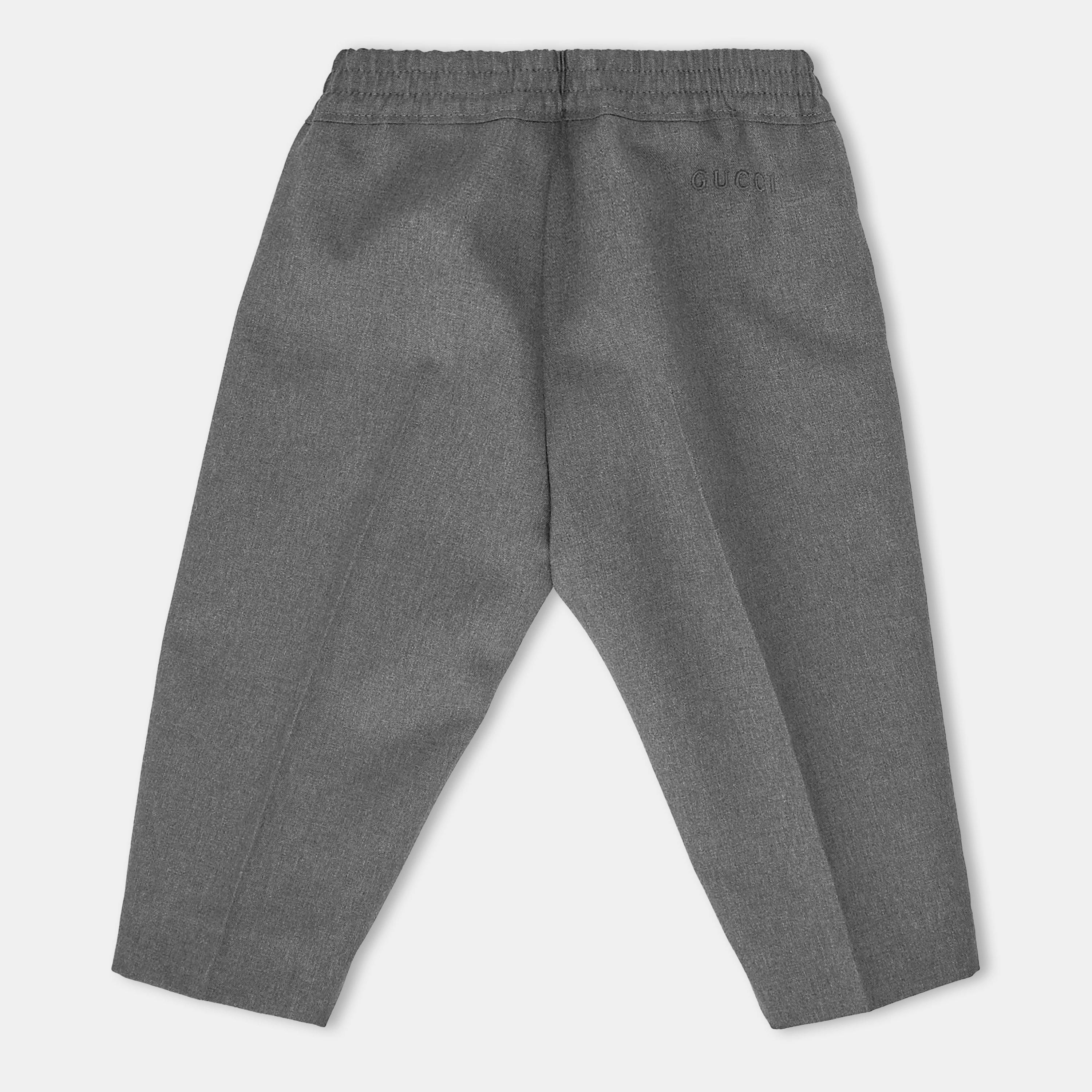 Lgt Grey 1401 - Gucci - Kids' Military Tailored Trousers - 2