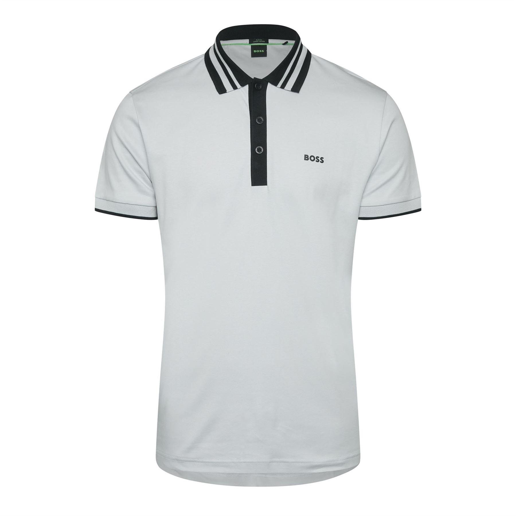 Boss Paule Tape Stripe Collar Polo Shirt