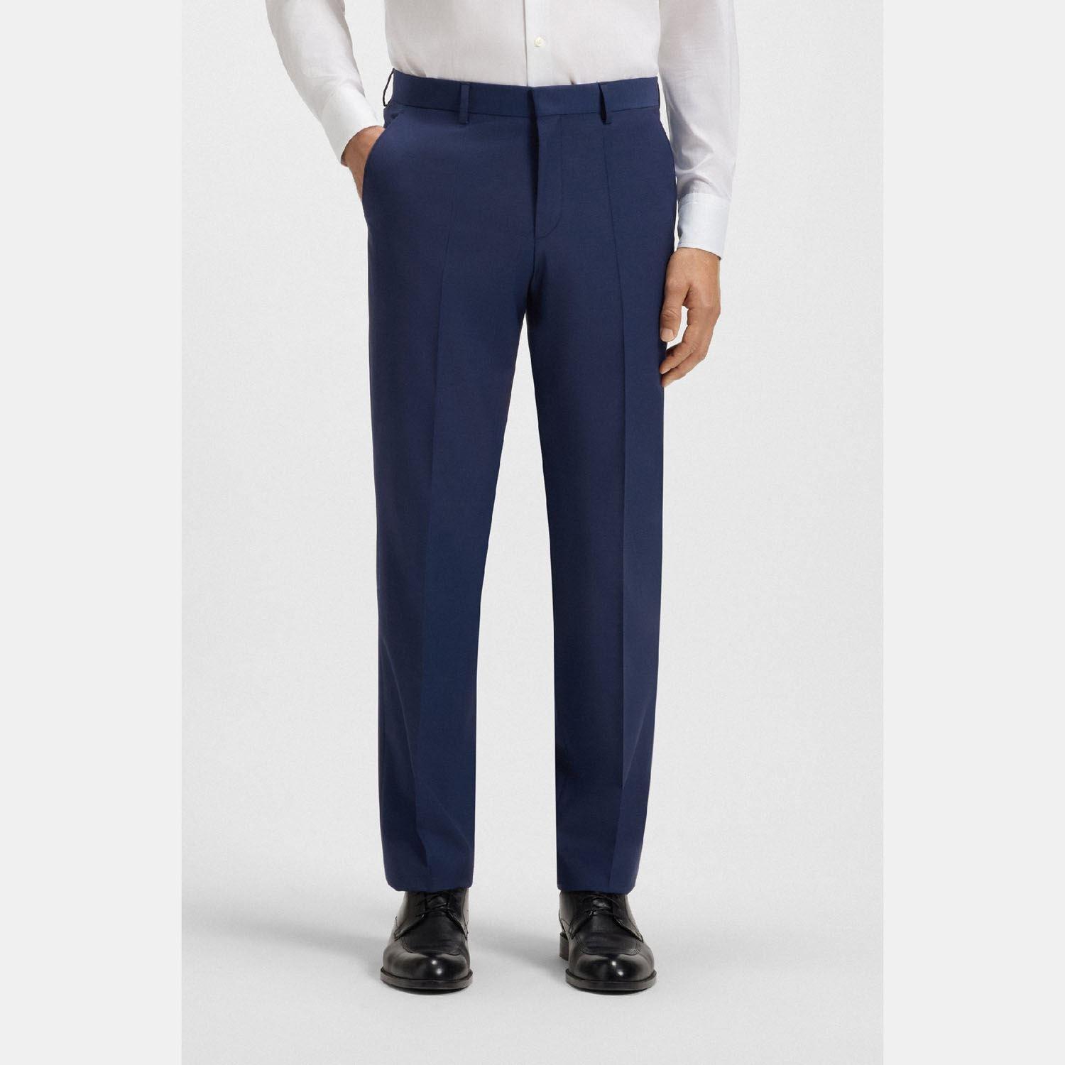 Blue - Boss - H-Genius-MM-C-224 Slim-Fit Trousers - 2