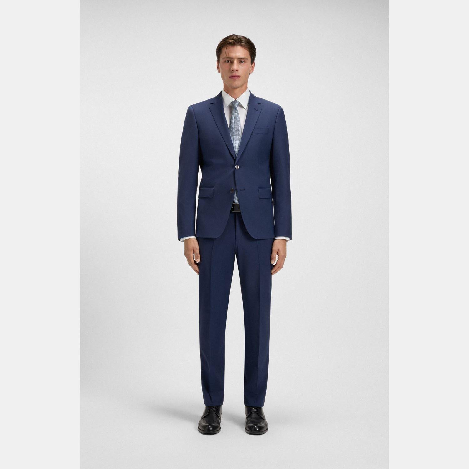 Blue - Boss - H-Genius-MM-C-224 Slim-Fit Trousers - 4