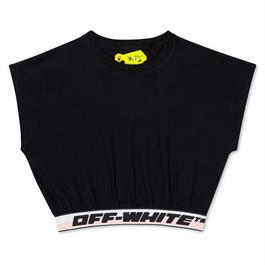 Off White Sleeveless T-Shirt Junior