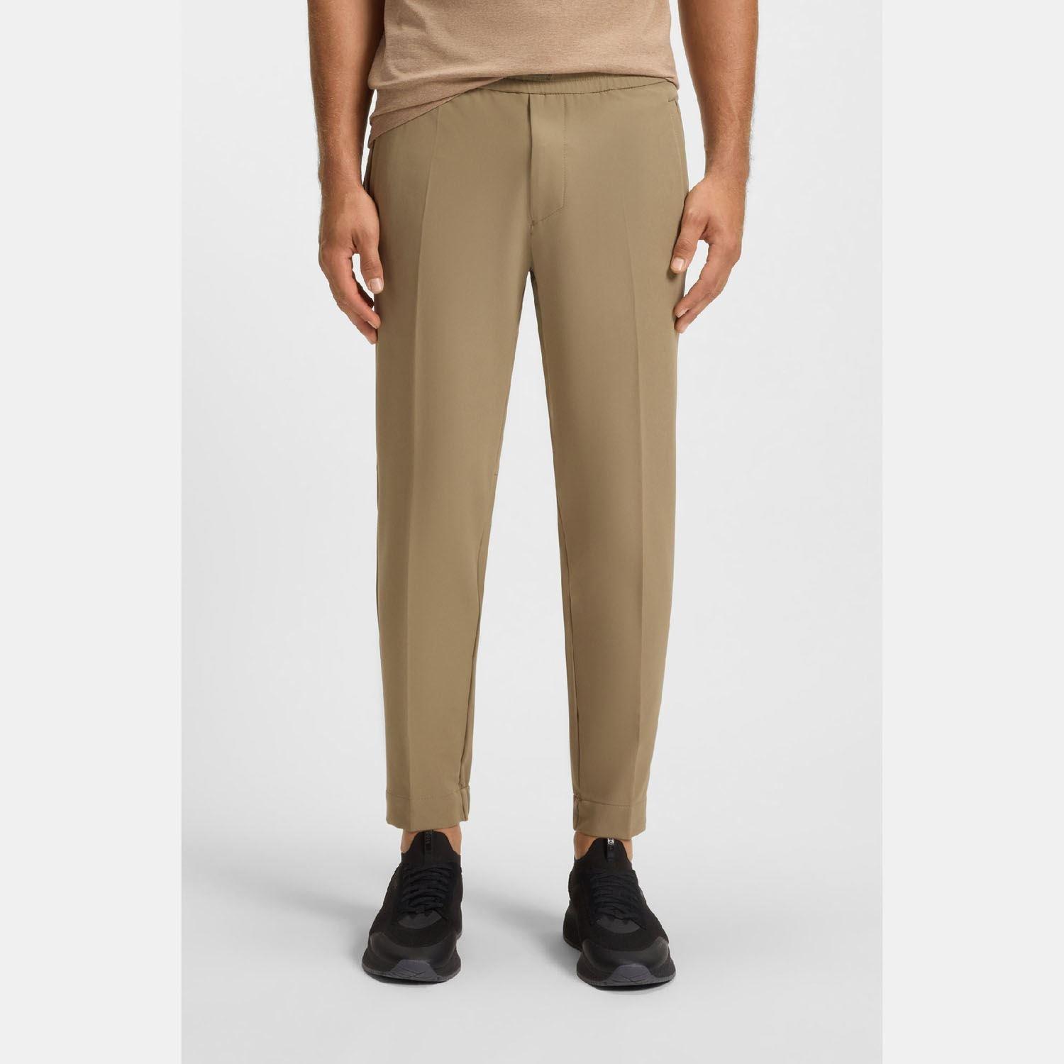 Green - Boss - T Flex Tapered-Fit Trousers - 2