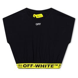 Off White Cropped T Shirt Juniors