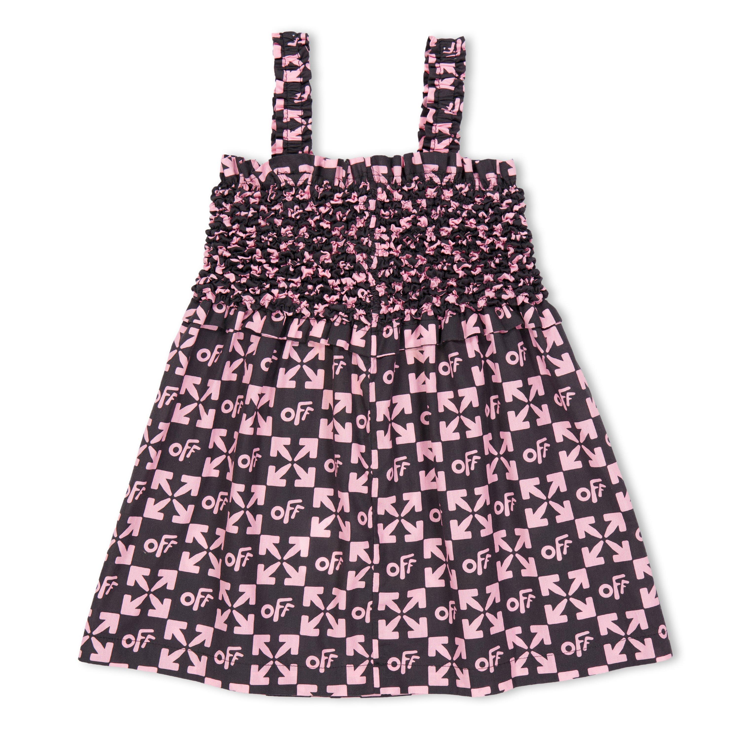 Black/Pink - Off White - Kids Smock Dress - 2