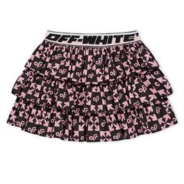 Off White Kids Ruffle Design Skirt