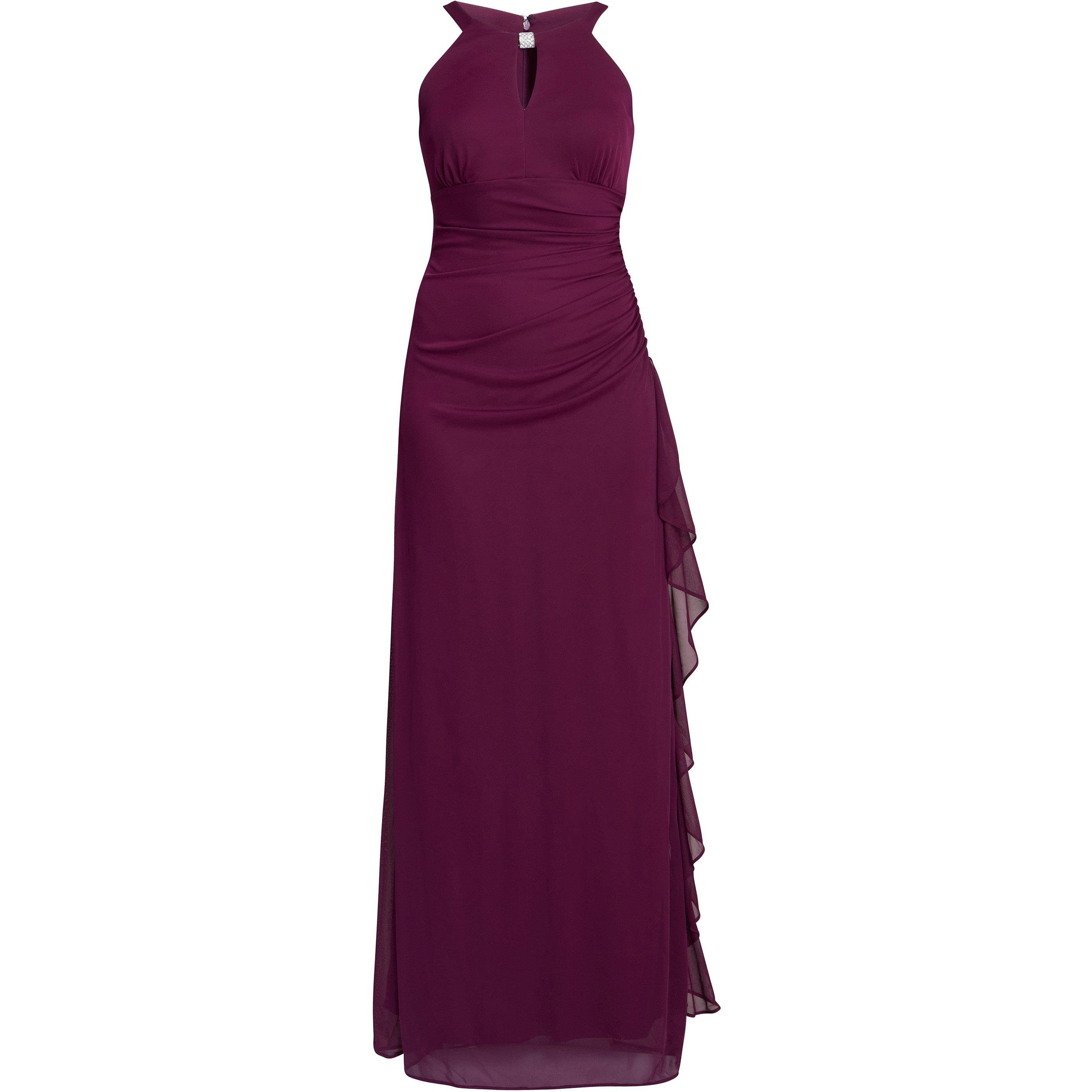 Wine - Gina Bacconi - Blanche Matte Jersey Dress - 1
