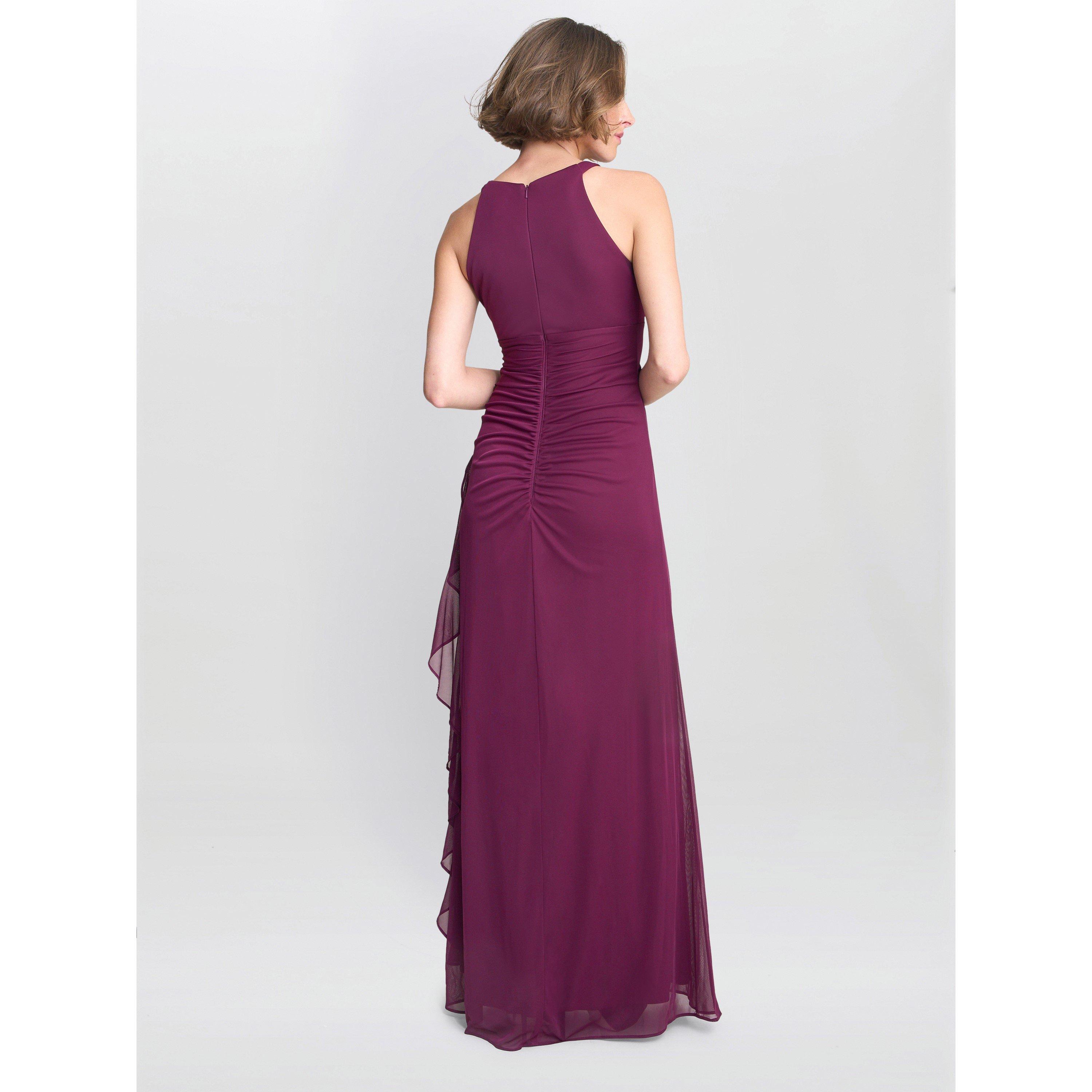 Wine - Gina Bacconi - Blanche Matte Jersey Dress - 3