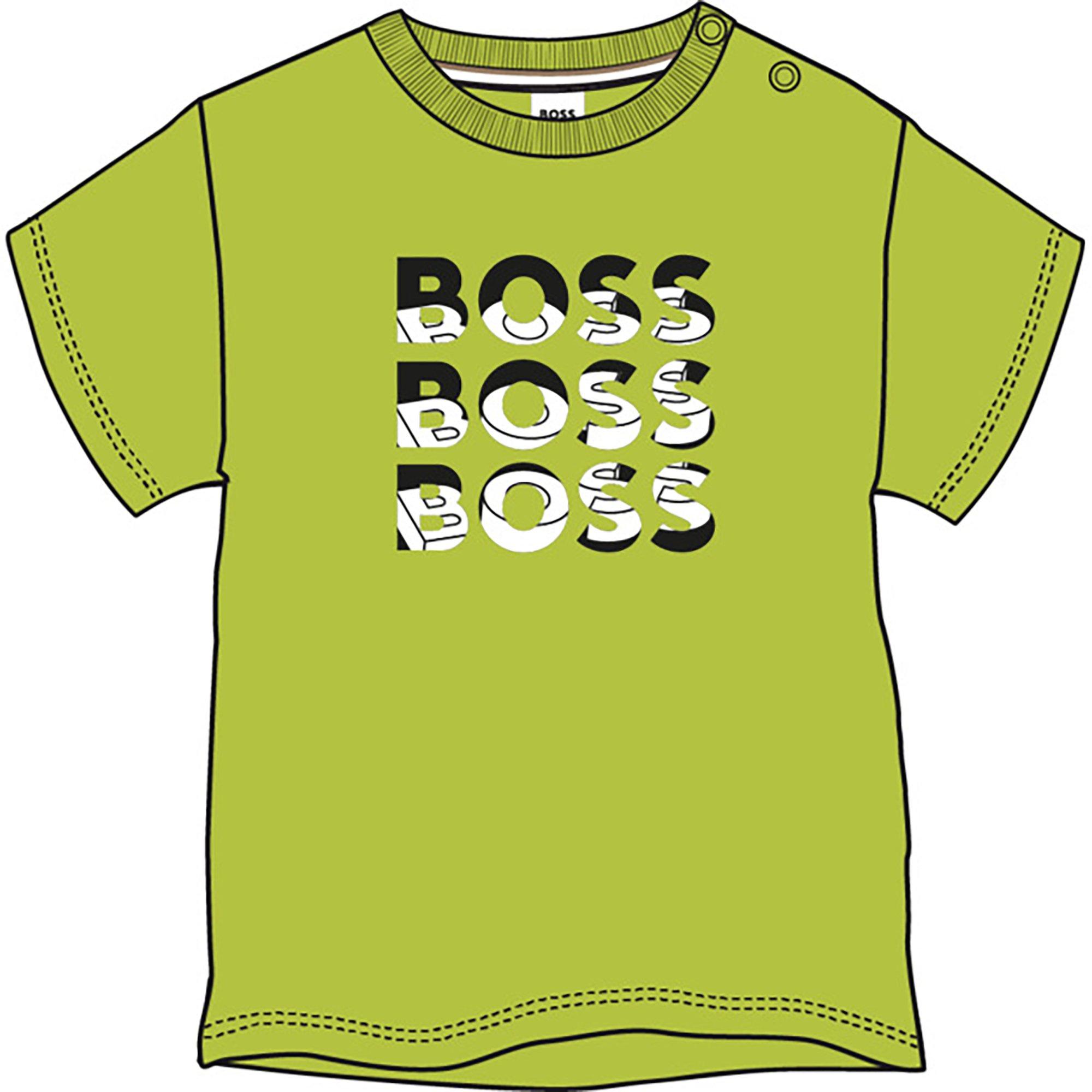 Apple 607 - Boss - Kids' Multi Logo Soft Fabric T-Shirt