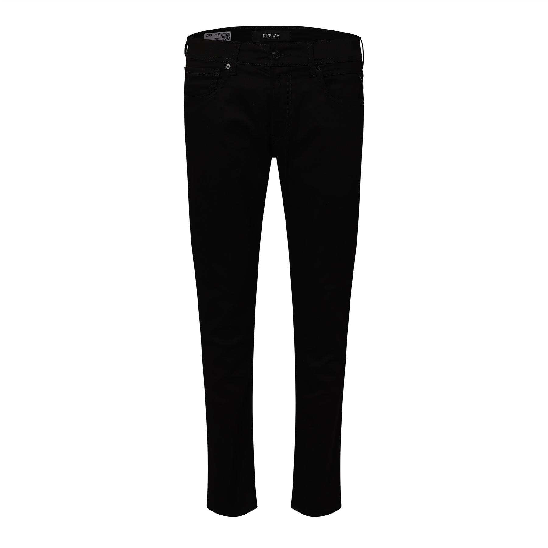 Replay Grover Straight-Fit Jeans - Black - Size 30S