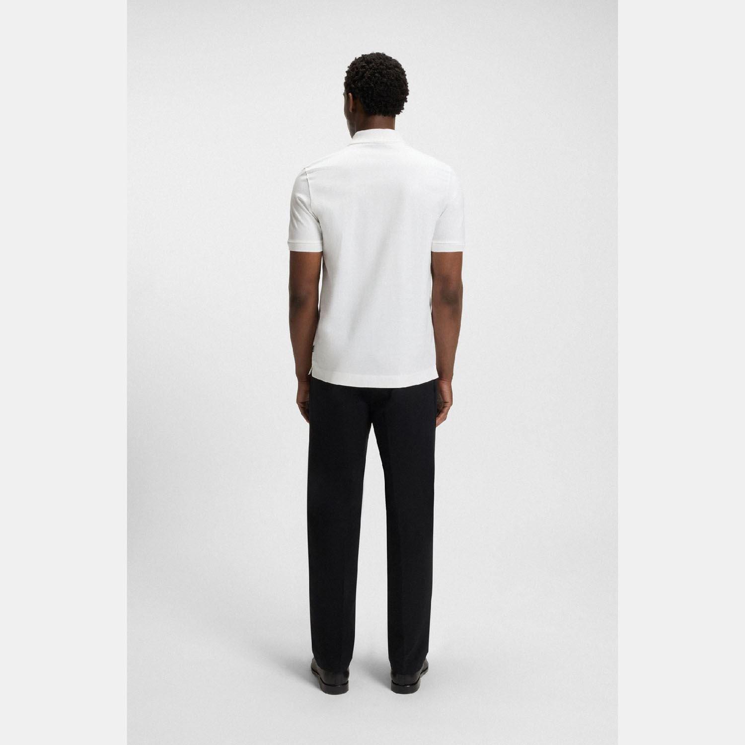 White - Boss - H-Paras 65 Zip-Placket Polo Shirt - 5