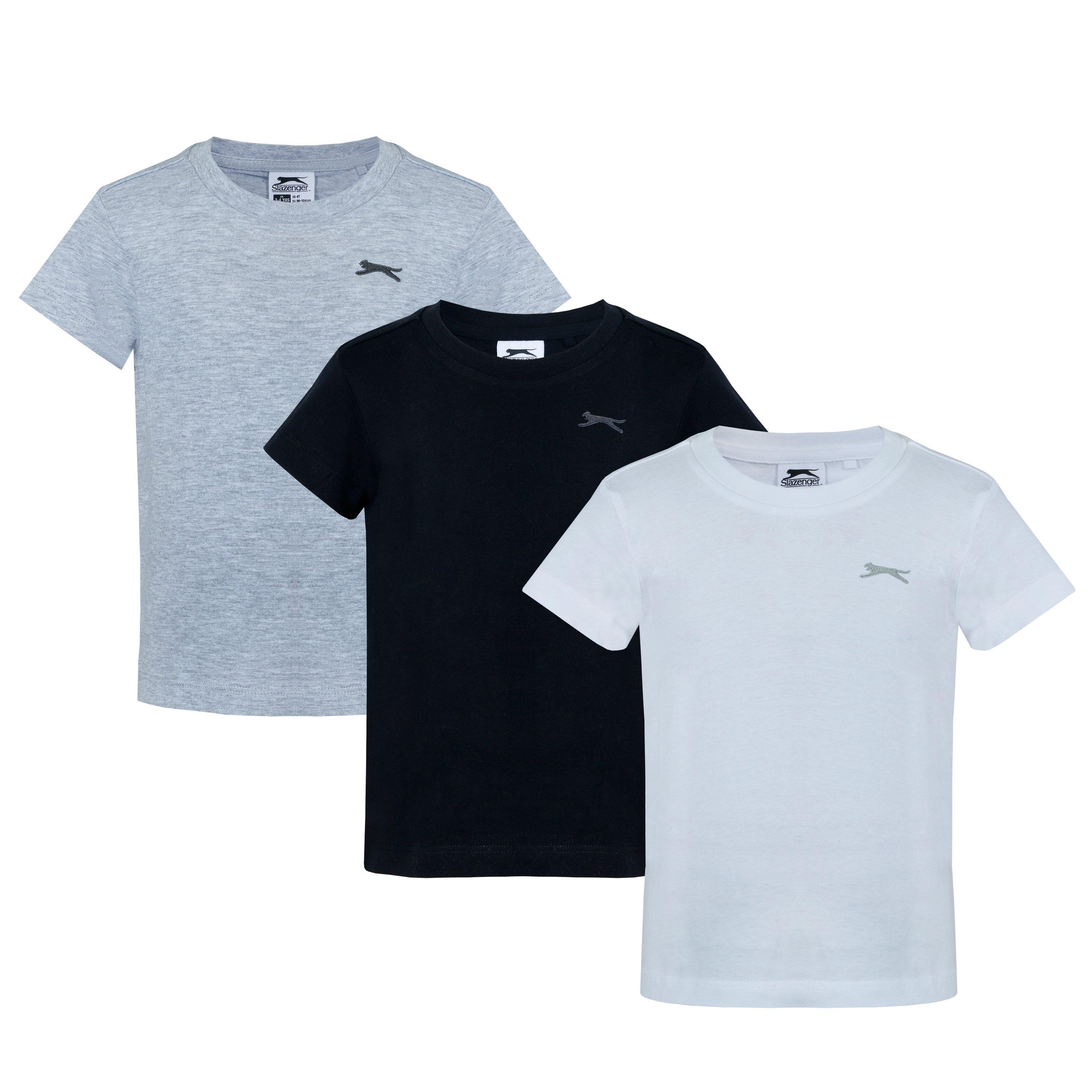 Slazenger 3 Pack Plain Tee Infants